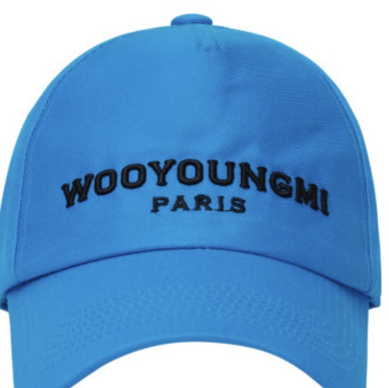 Wooyoungmi Embroidered Ball Cap Blue - 23SS 착용 스타일