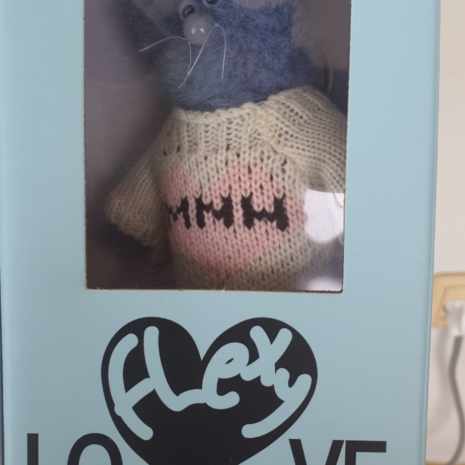 Monamhee Love Flexy Keyring Blue 착용 스타일