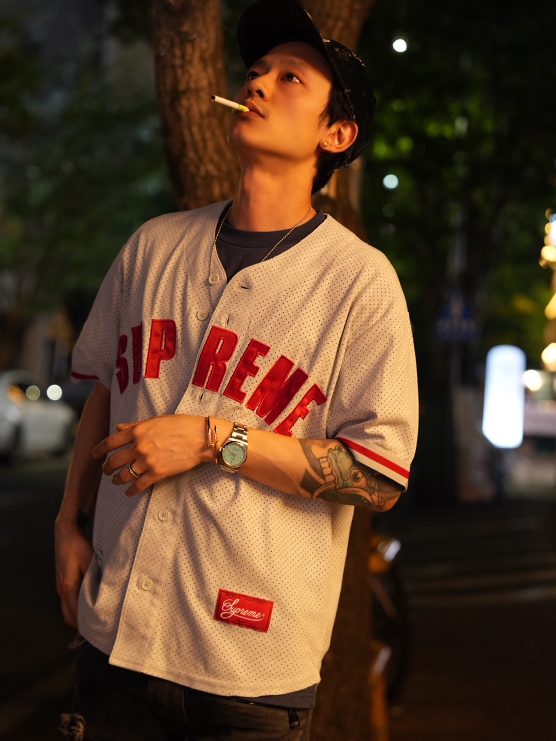 Supreme Ultrasuede Mesh Baseball Jersey Grey - 24SS, Rolex Oyster Perpetual 36mm 126000 Turquoise Blue Oyster 착용 스타일