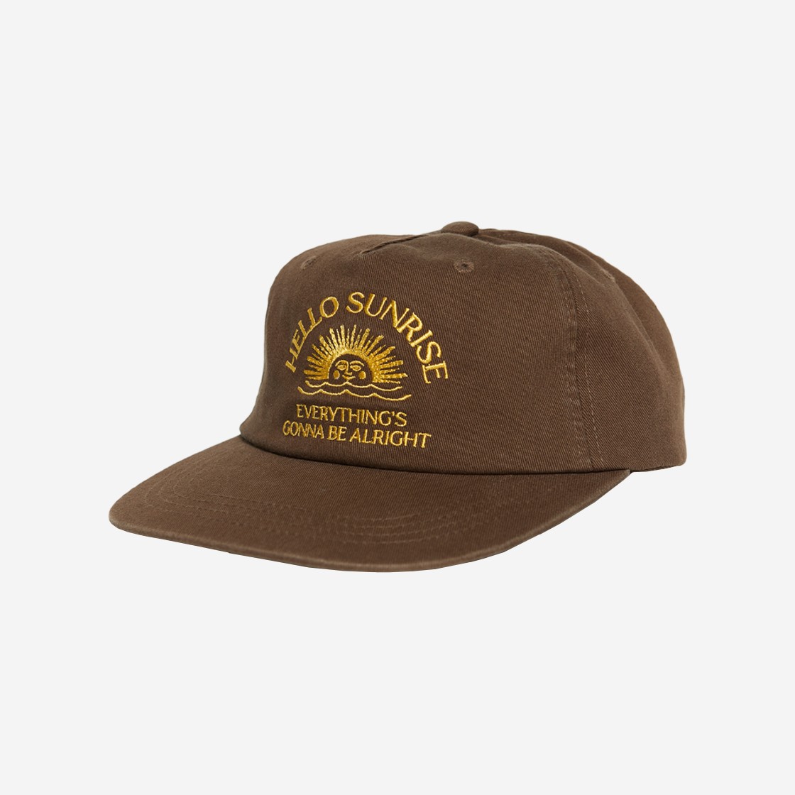 Hello Sunrise Arch Logo 5Panel Cap Brown 상세 이미지 2