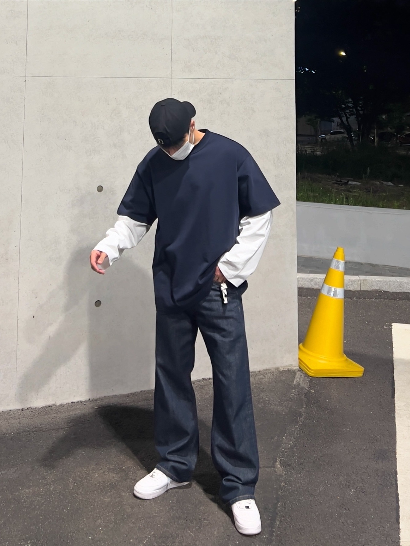 Nike Air Force 1 '07 Low White, Nike x Supreme Air Force 1 Low White 착용 스타일 - 3