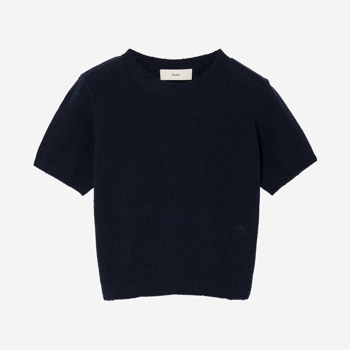 Dunst Summer Cotton Crew Neck Knit Navy 상세 이미지 1