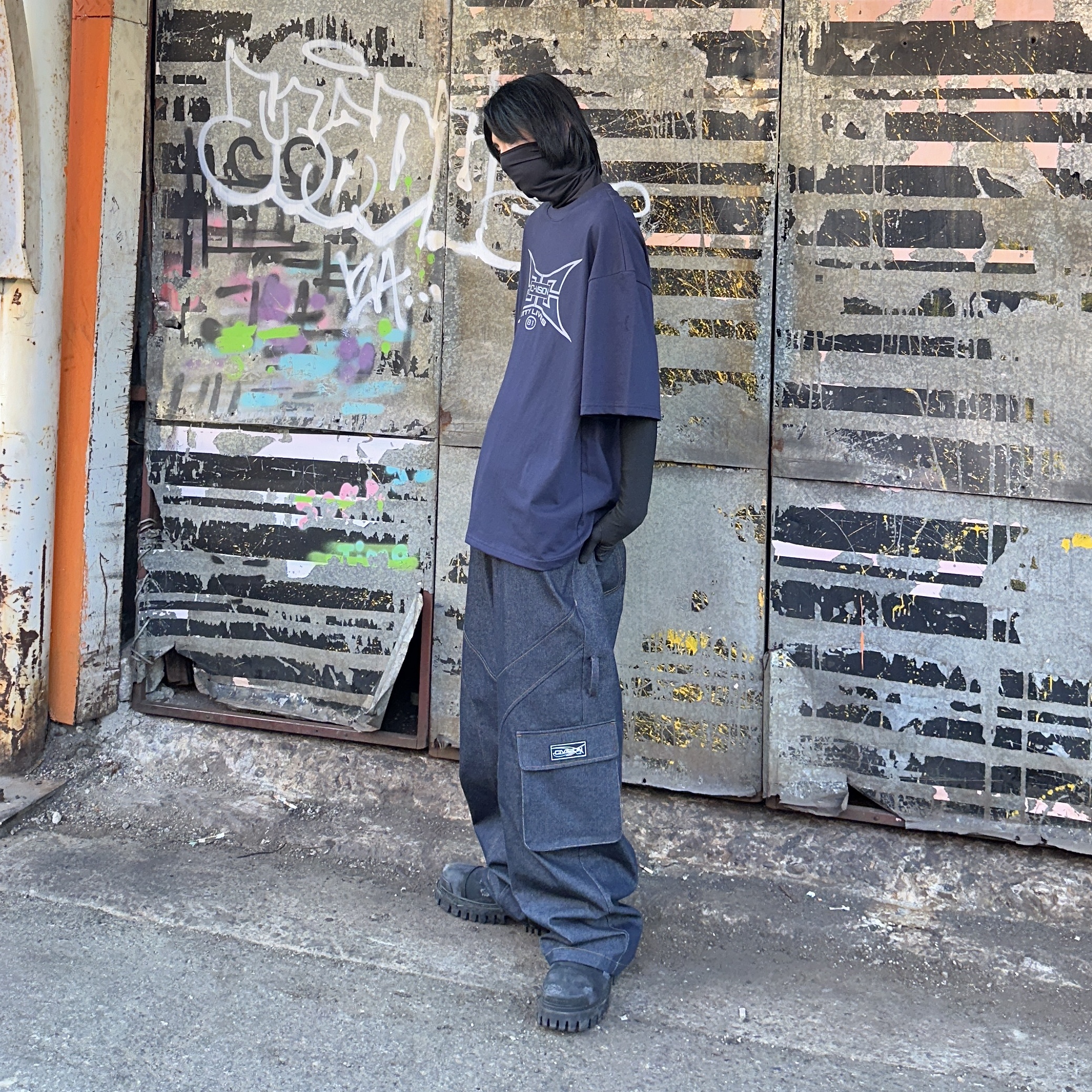 Civision by CSC Hybrid Track Pants Ver.2, Civision by CSC City Lives 81 T-Shirt Navy 착용 스타일 - 5