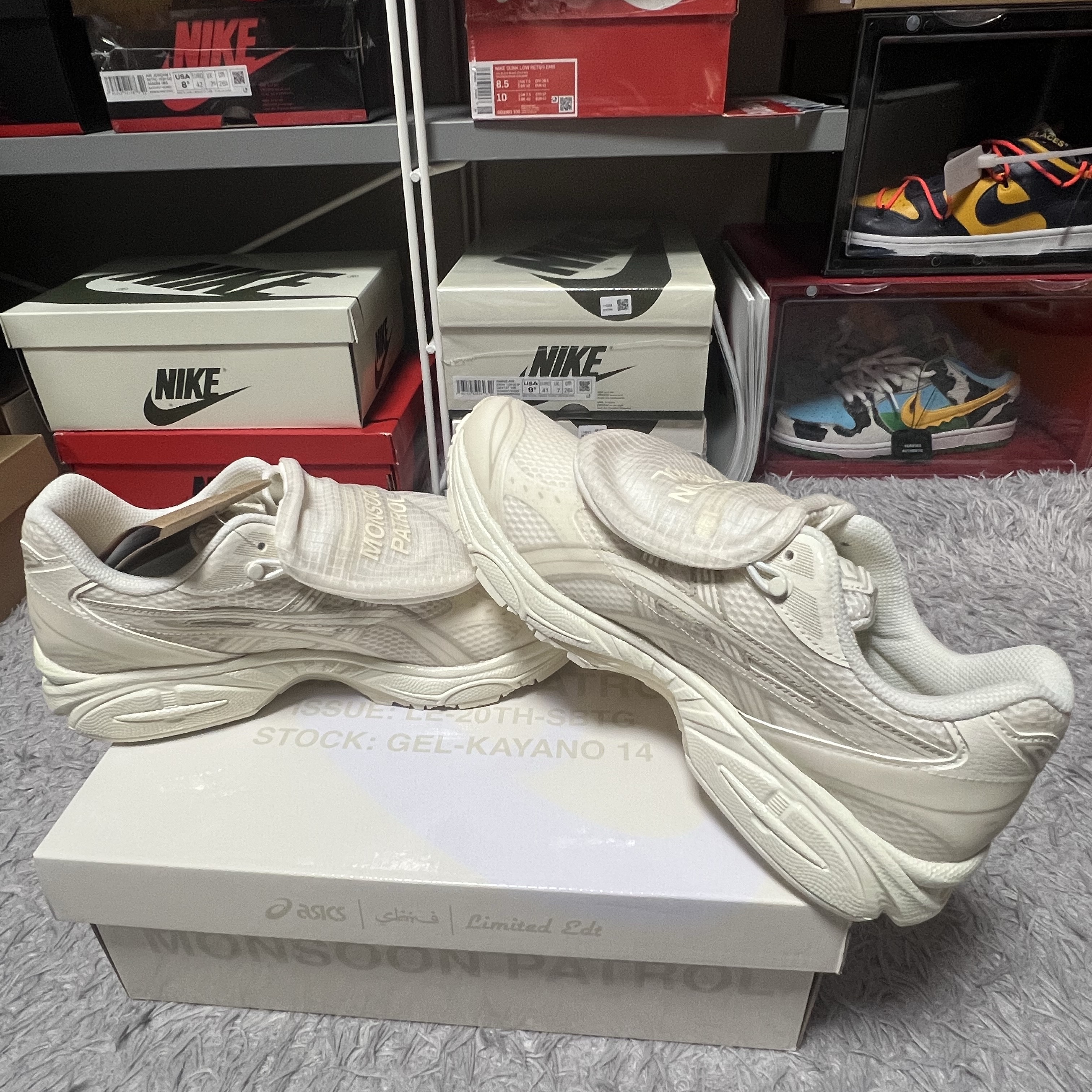 Asics x Limited Edt x SBTG Gel-Kayano 14 Monsoon Patrol Cream 착용 스타일 - 1