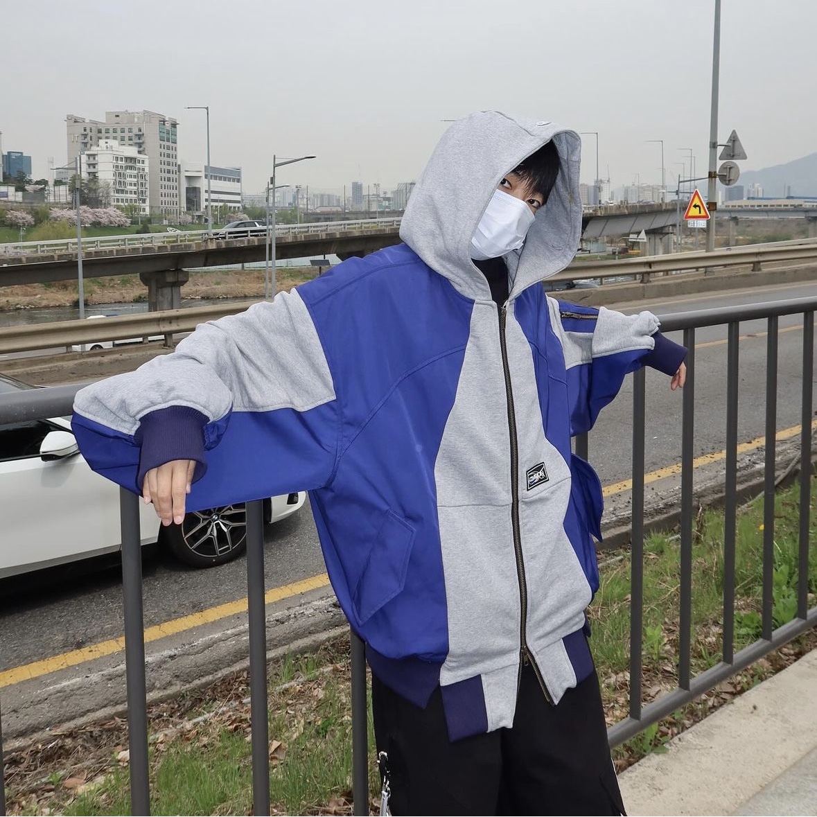 Civision by CSC Cycle Hoodie Zip-Up Grey, Civision by CSC Good Boy Hoodie Black 착용 스타일 - 6