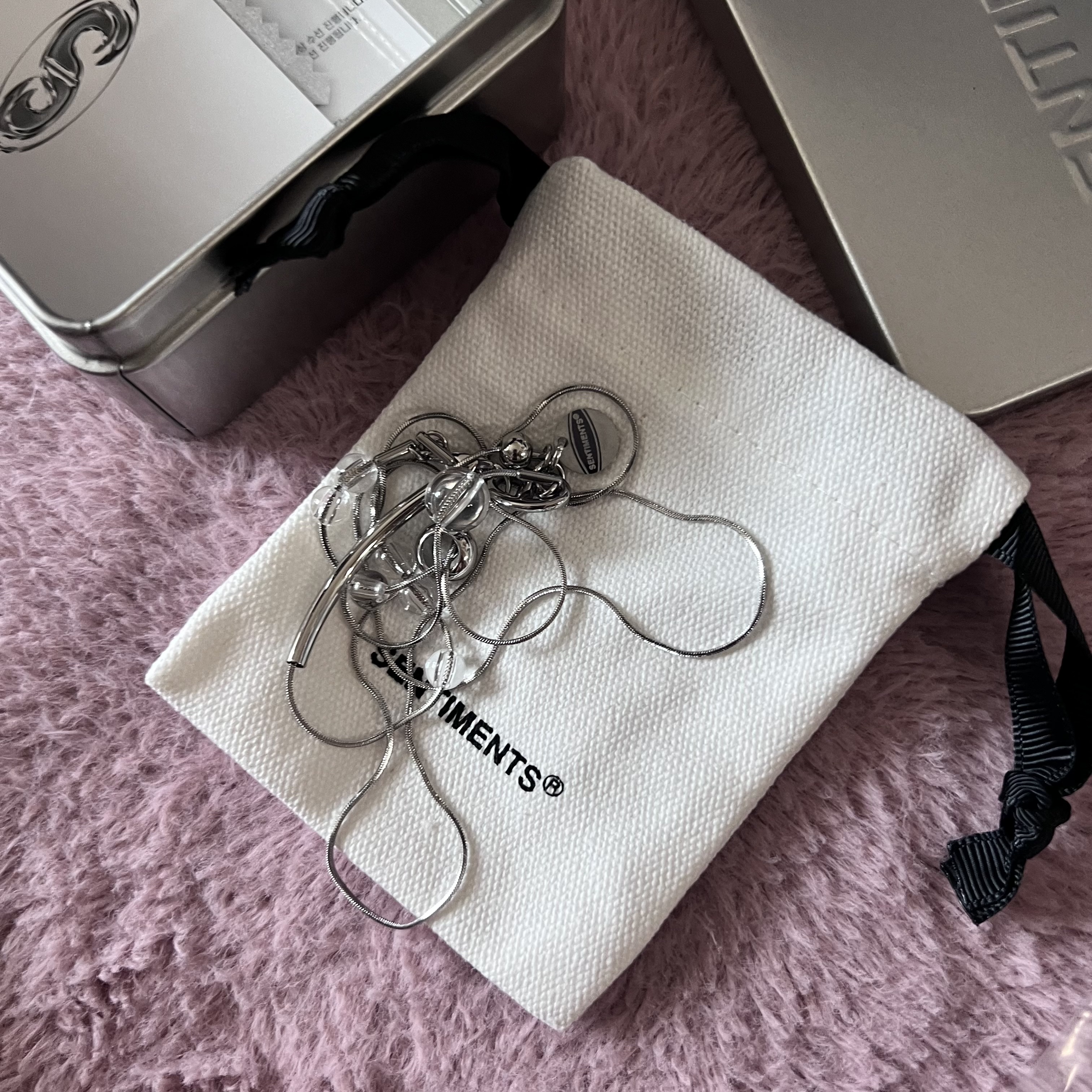 Sentiments No.359 Necklace Silver 착용 스타일 - 3