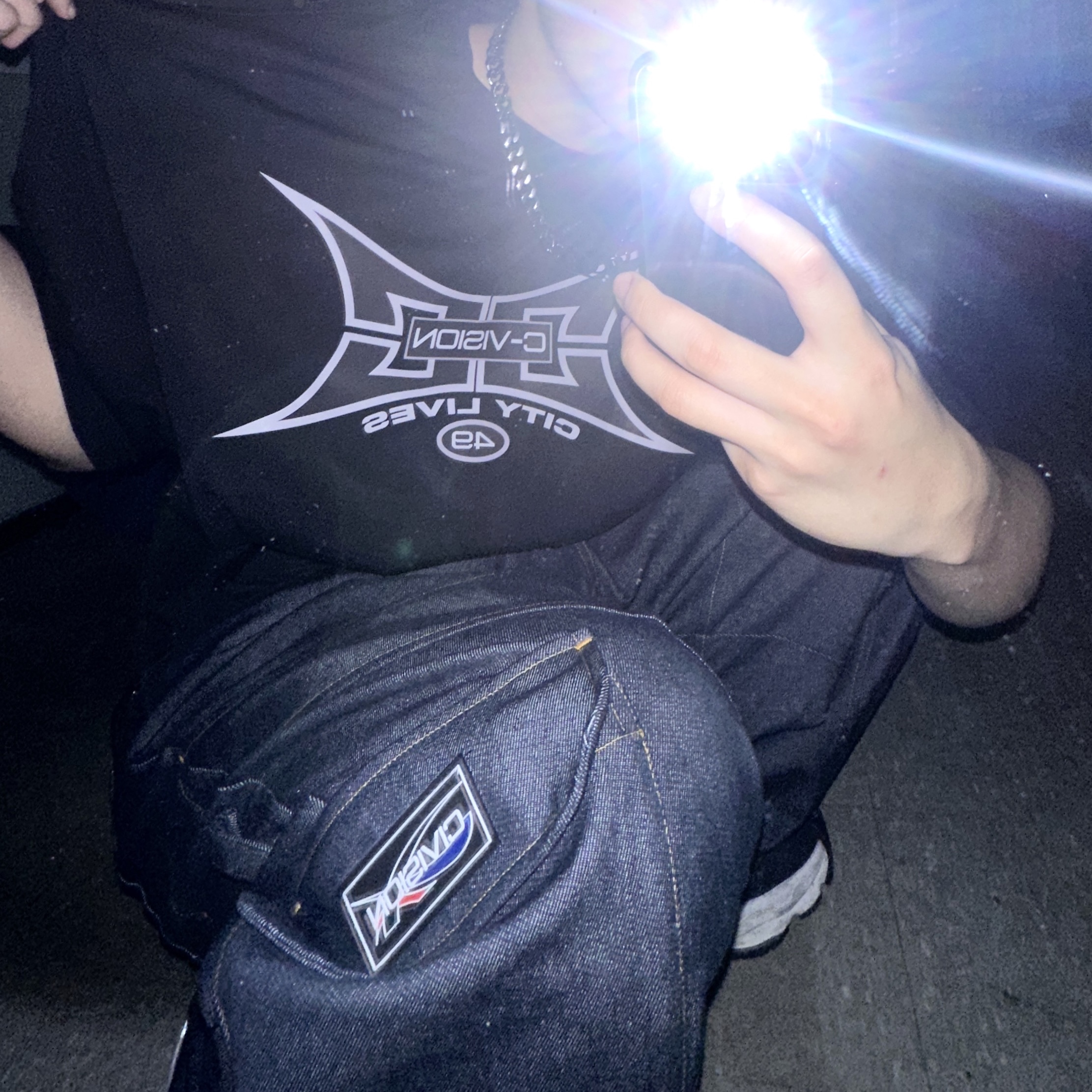Civision by CSC City Lives 49 T-Shirt Black, Balenciaga Loose Fit Jeans Light Blue 착용 스타일 - 2