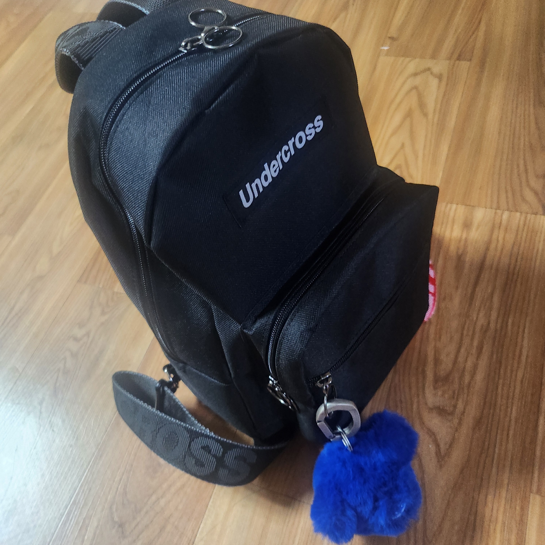 Ader Error Eddy Bear Head Keyring Z-Blue 착용 스타일 - 4