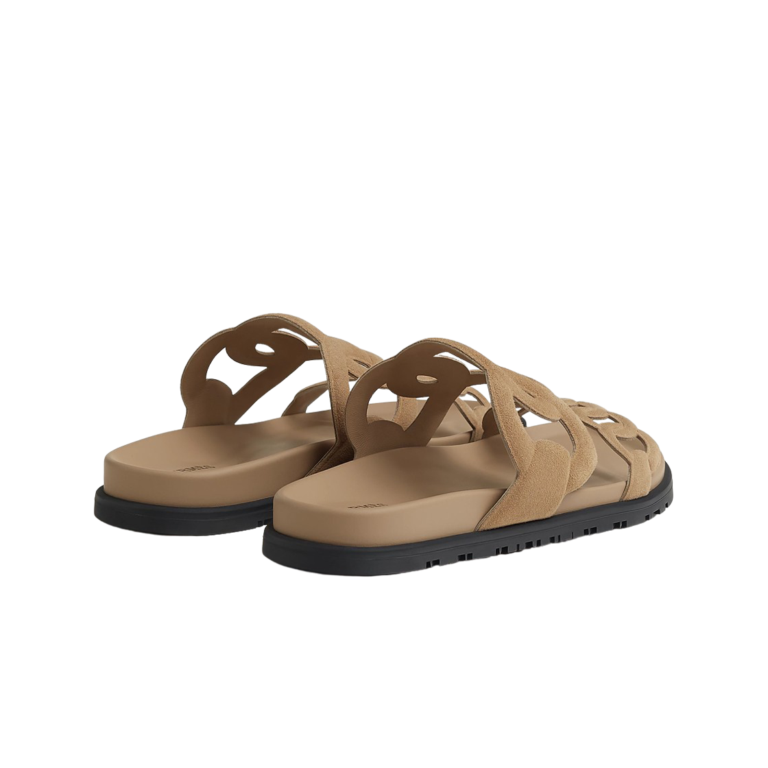 (W) 에르메스 엑스트라 샌들 스웨이드 고트스킨 & 베쥬 아흐질((W) Hermes Extra Sandal Suede Goatskin & Beige Argile) - 3