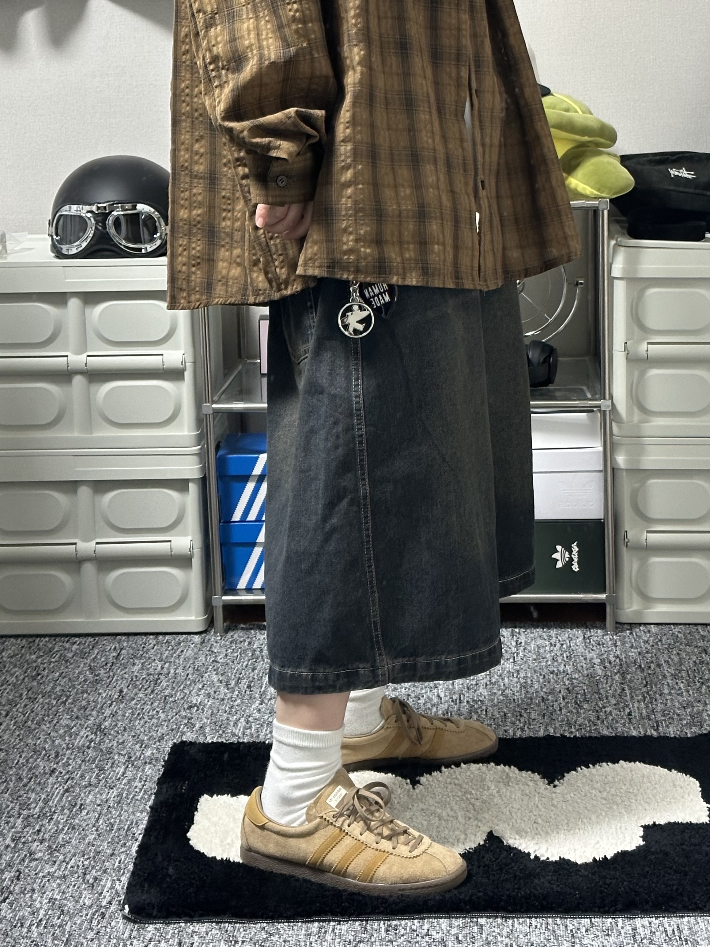 Nike Air Force 1 '07 WB Flax, Adidas Tobacco Pantone Mesa 착용 스타일 - 2