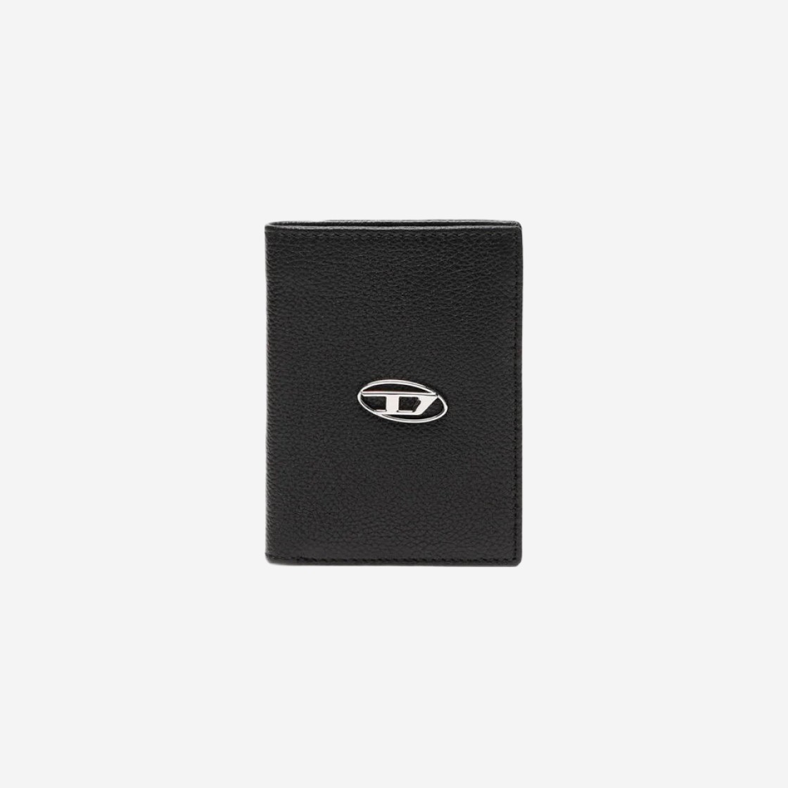 Diesel Vertical Neela Leather Bi-Fold Wallet with Logo Plaque Black 상세 이미지 1