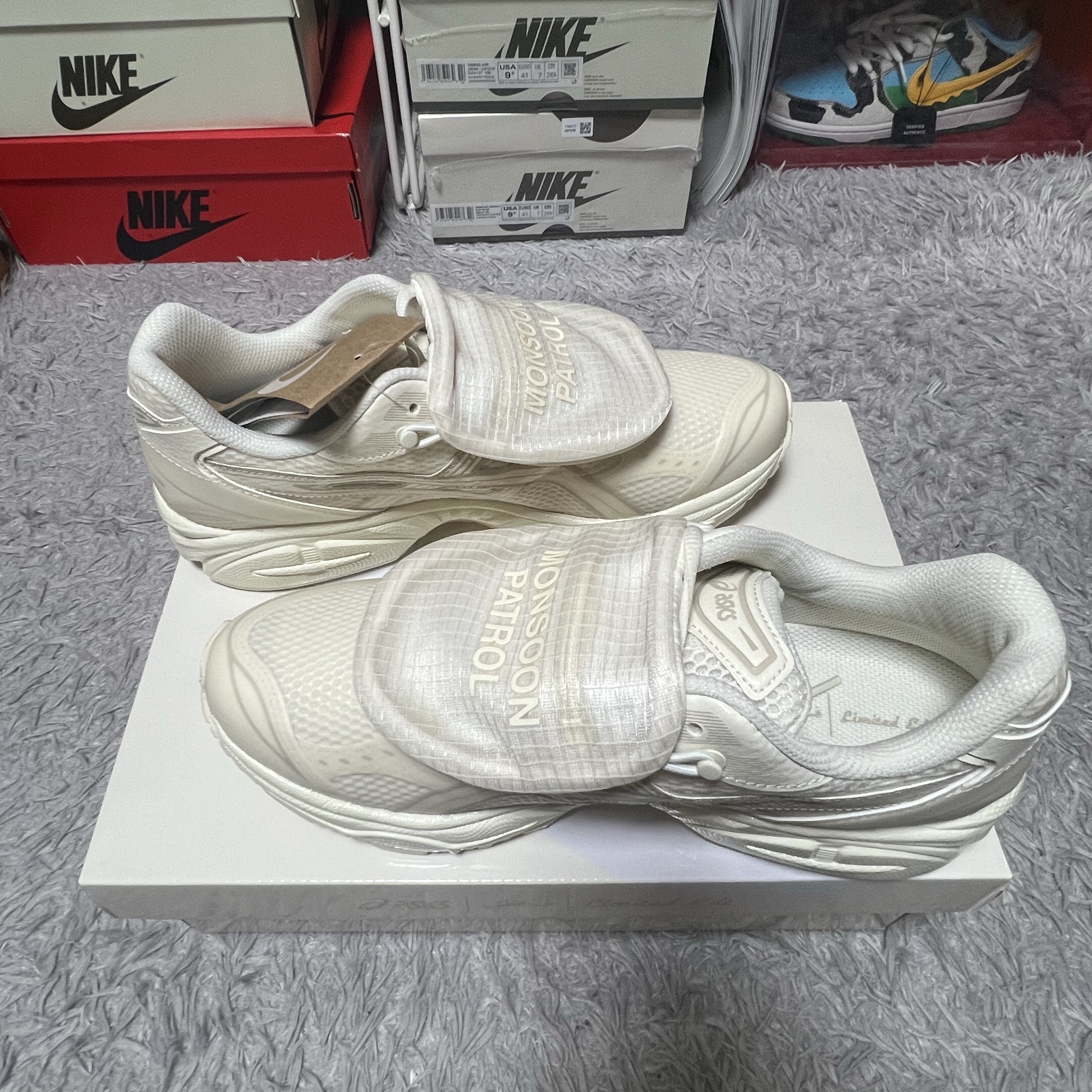 Asics x Limited Edt x SBTG Gel-Kayano 14 Monsoon Patrol Cream 착용 스타일 - 2