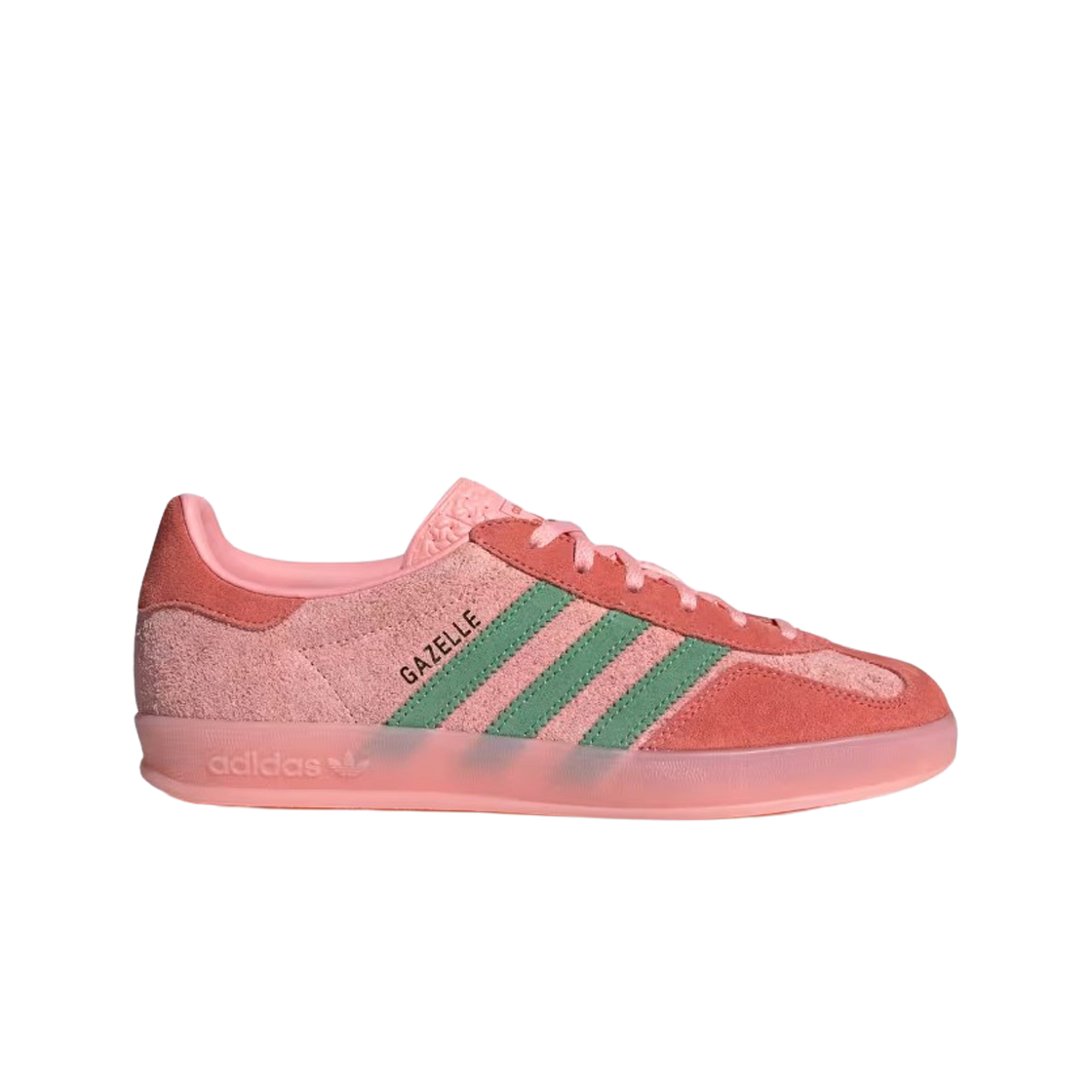 (W) 아디다스 가젤 인도어 세미 핑크 스파크 프리러브 그린((W) Adidas Gazelle Indoor Semi Pink Spark Preloved Green)