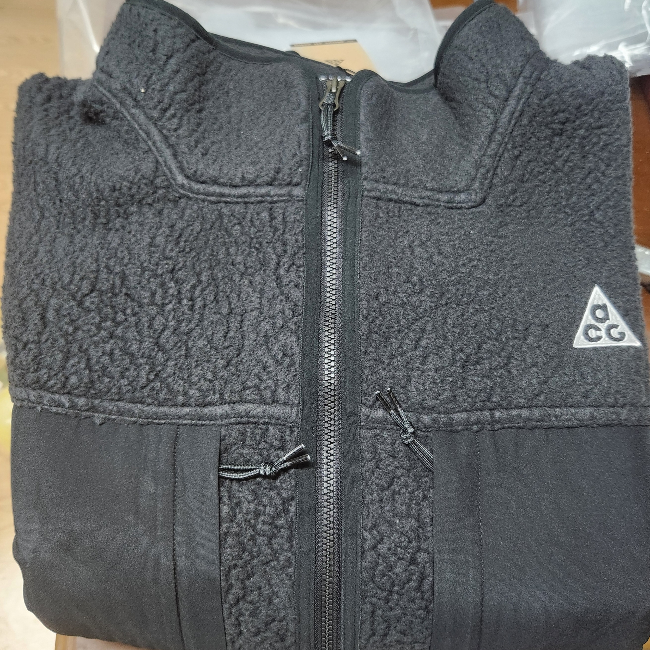 Nike ACG Arctic Wolf Full Zip Top Black Anthracite - Asia 착용 스타일