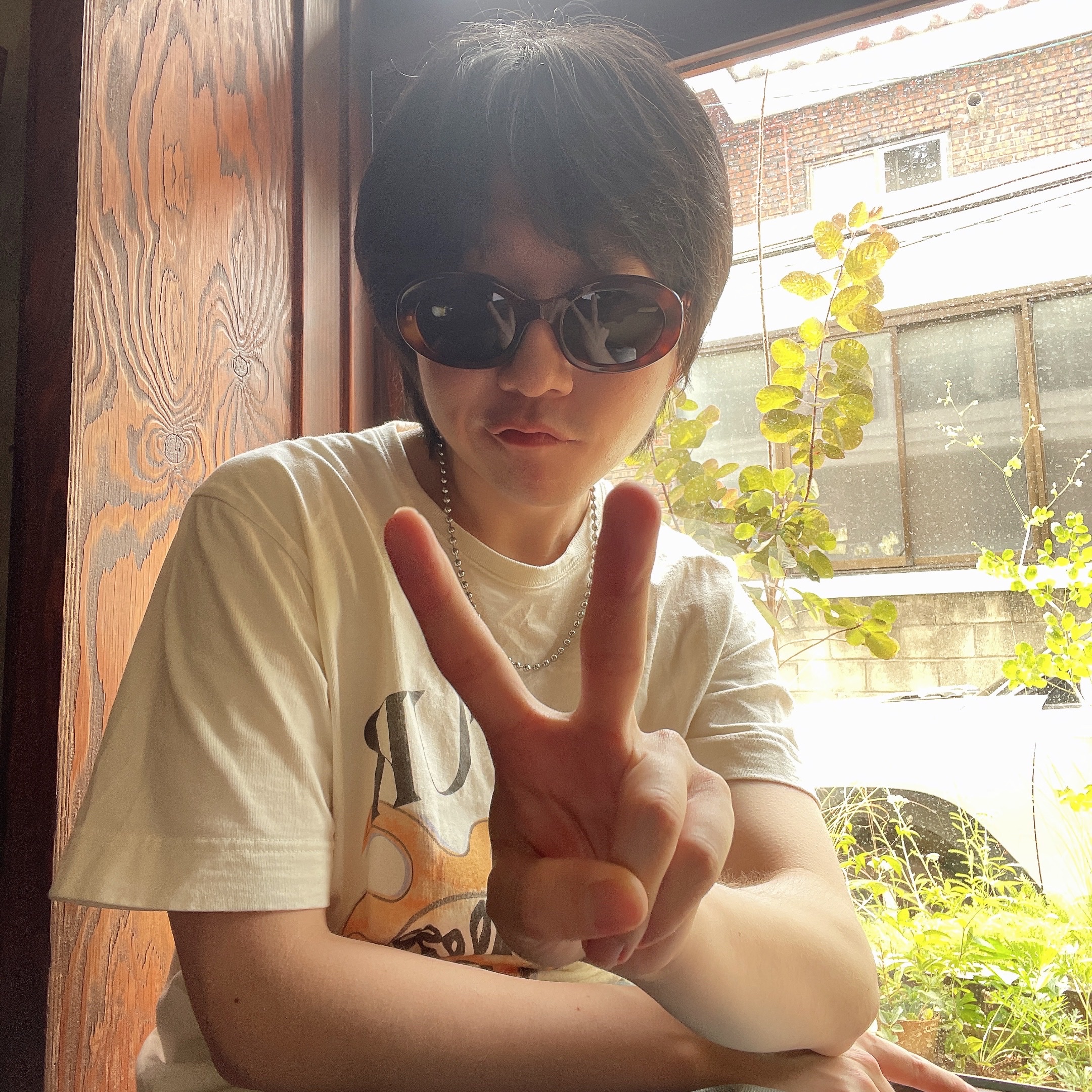 (W) Celine Triomphe 01 Sunglasses in Acetate Blonde Havana 착용 스타일 - 4