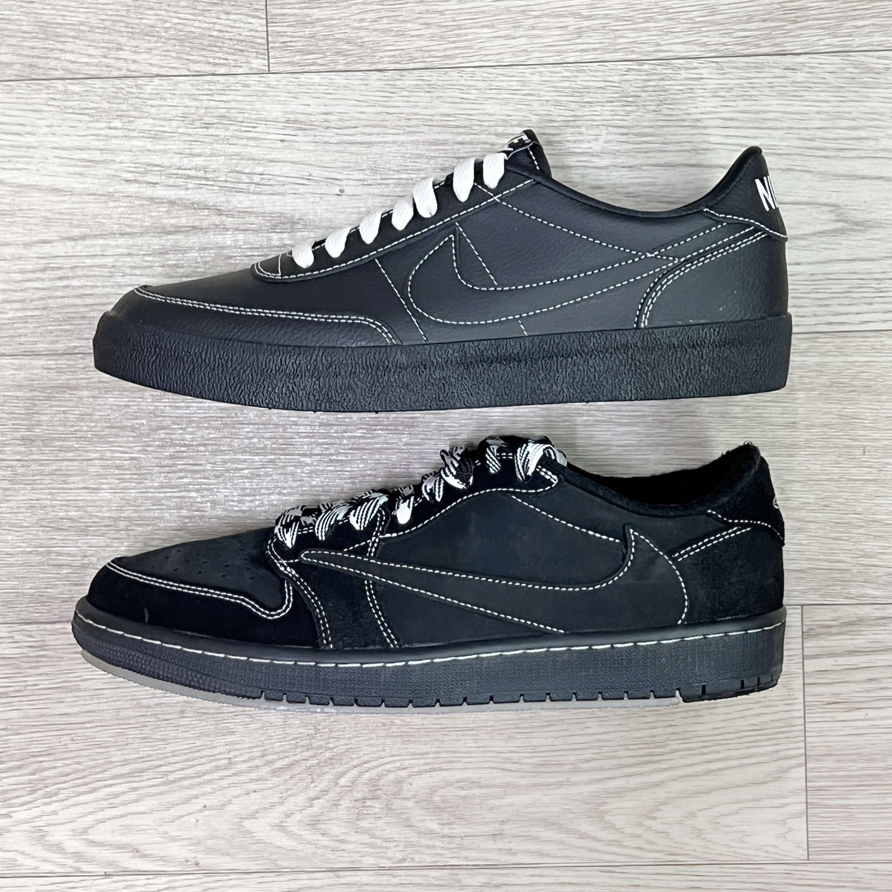 Nike Killshot 2 Black Phantom, Jordan 1 x Travis Scott Retro Low OG SP Black Phantom 착용 스타일 - 6