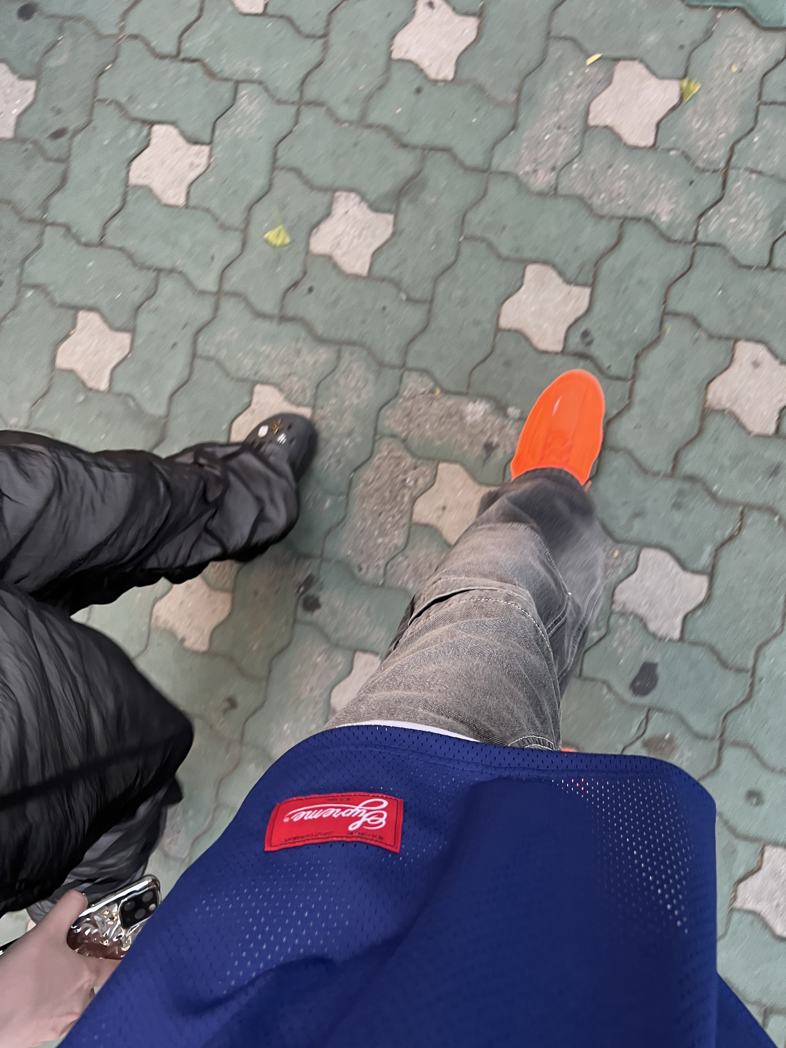 Supreme Spiderweb Football Jersey Navy - 24SS, Nike x Drake Nocta Hot Step 2 Total Orange 착용 스타일 - 2