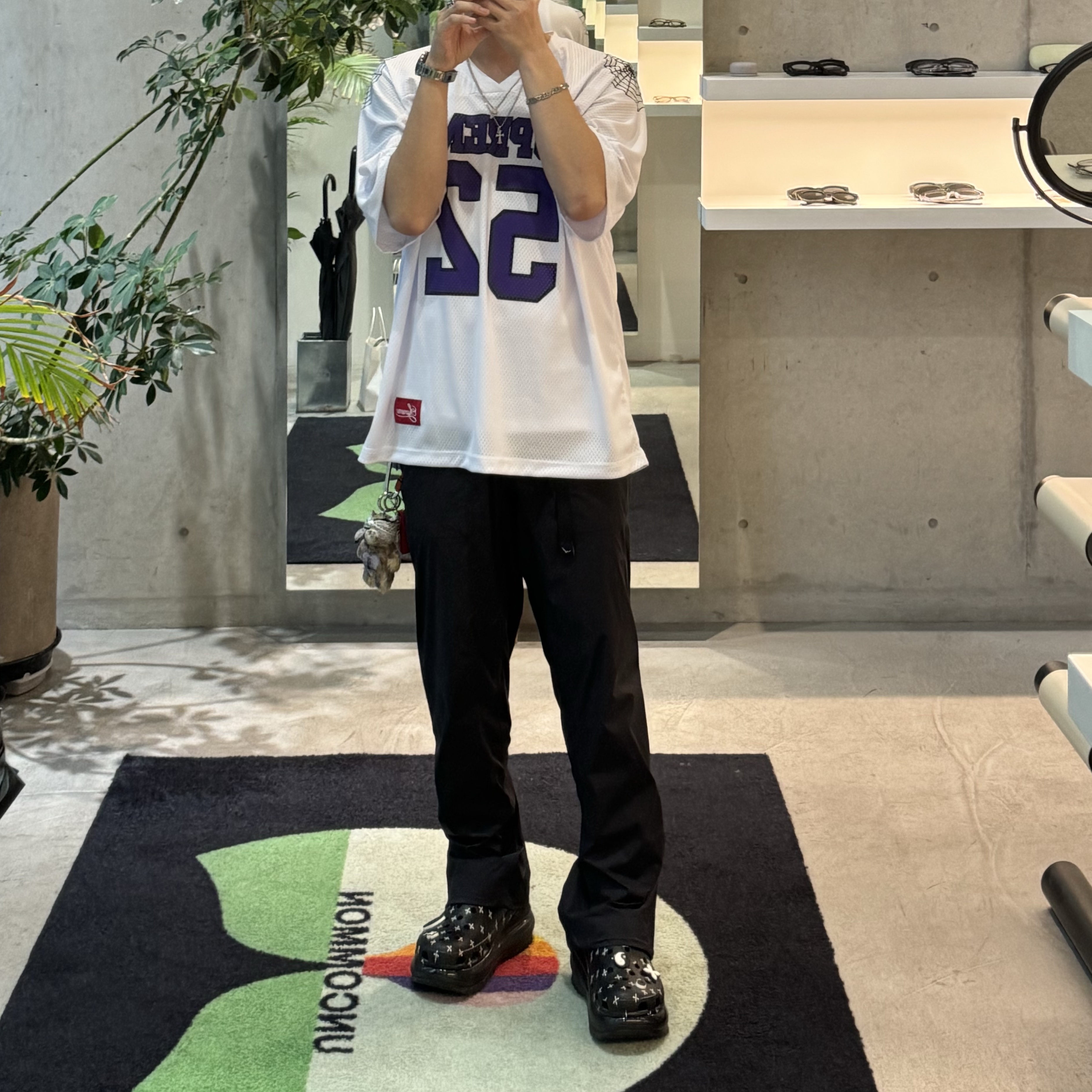 Supreme Spiderweb Football Jersey White - 24SS 착용 스타일
