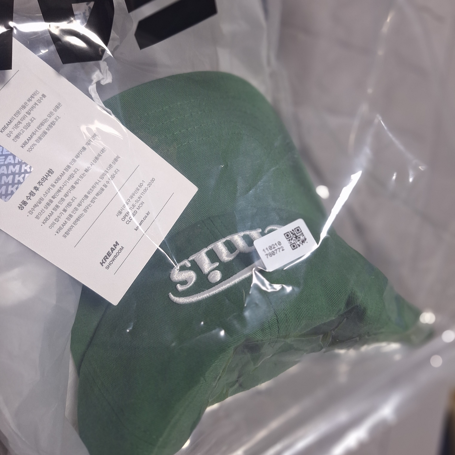 Emis New Logo Emis Cap Green 착용 스타일 - 2