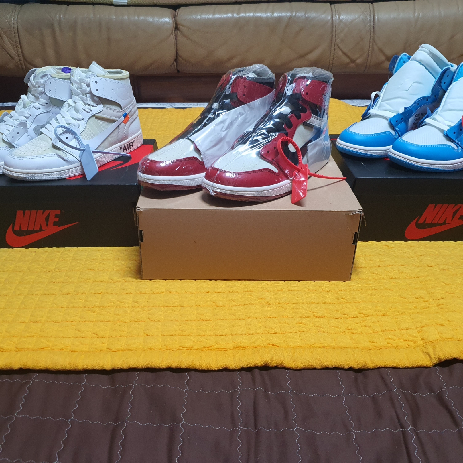 Jordan 1 x Off-White Retro High White, Jordan 1 x Off-White Retro High Chicago The Ten 착용 스타일
