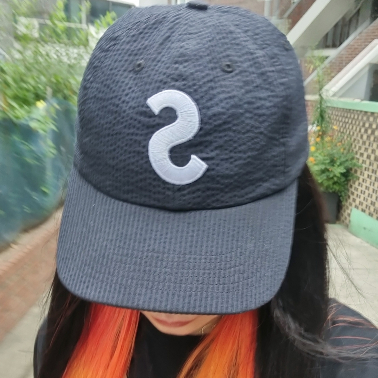 Supreme Seersucker S Logo 6-Panel Black - 24SS 착용 스타일 - 1