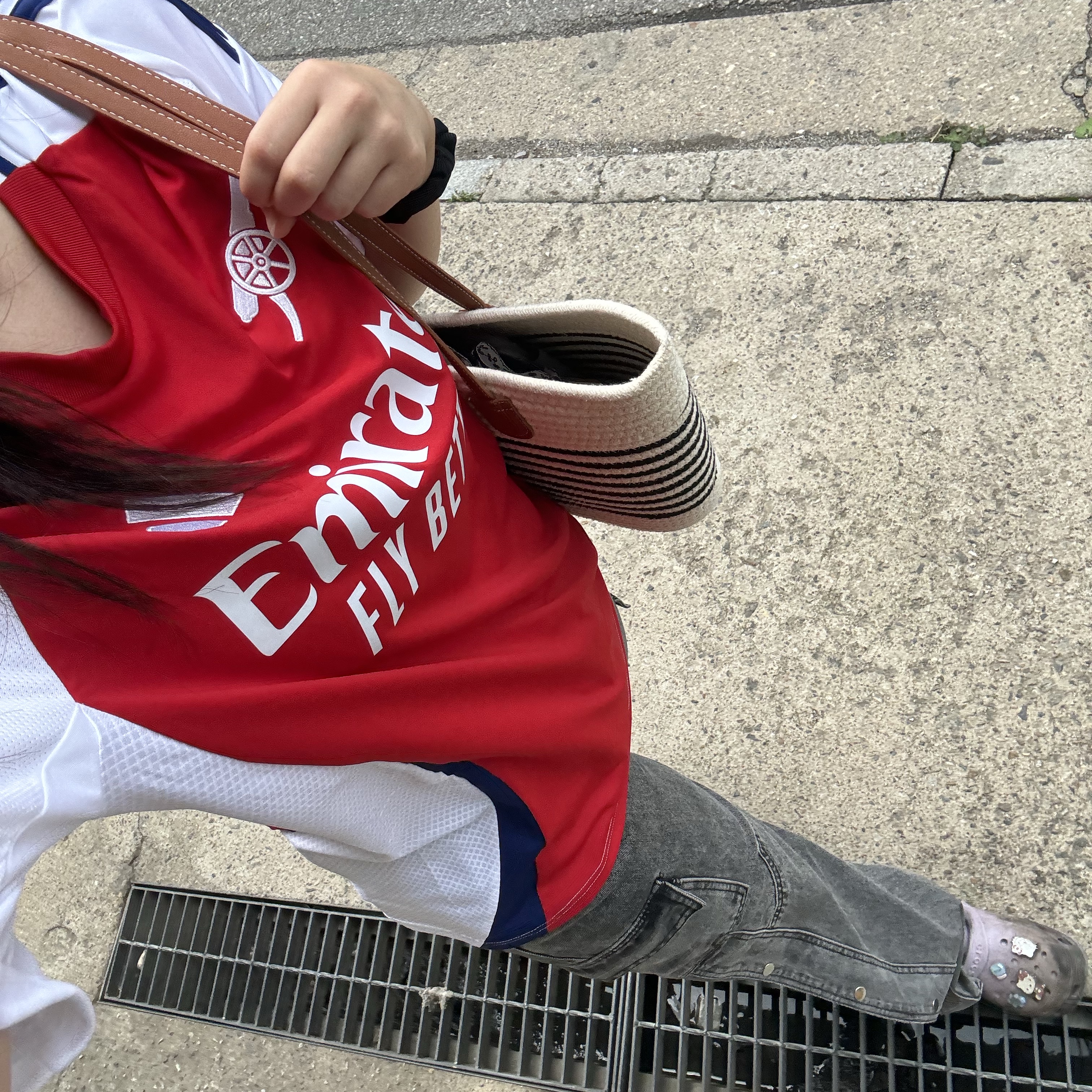 Adidas Arsenal 2024/25 Home Jersey Better Scarlet White - KR Sizing (Non Marking Ver.) 착용 스타일