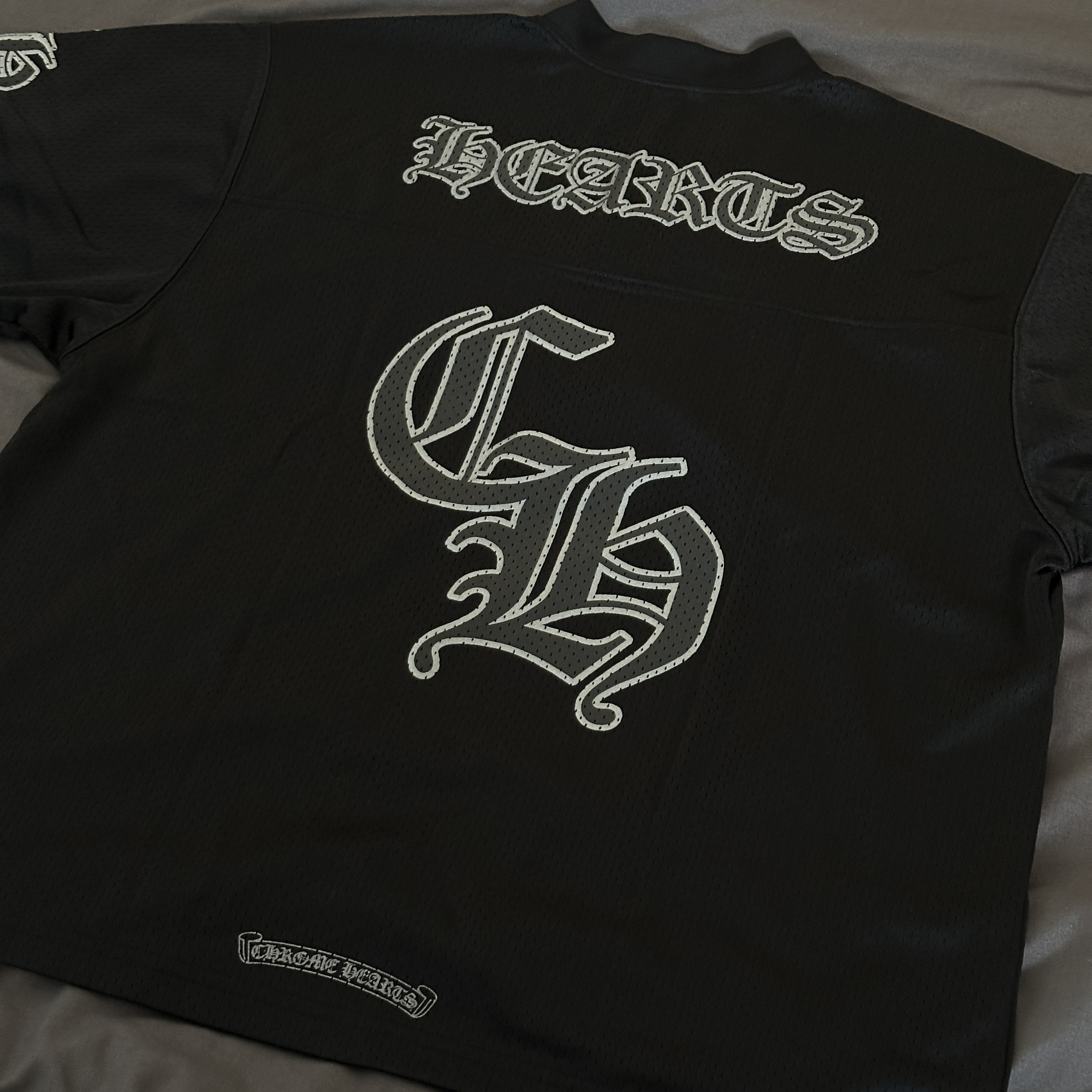 Chrome Hearts Mesh Stadium Jersey Black 착용 스타일 - 1