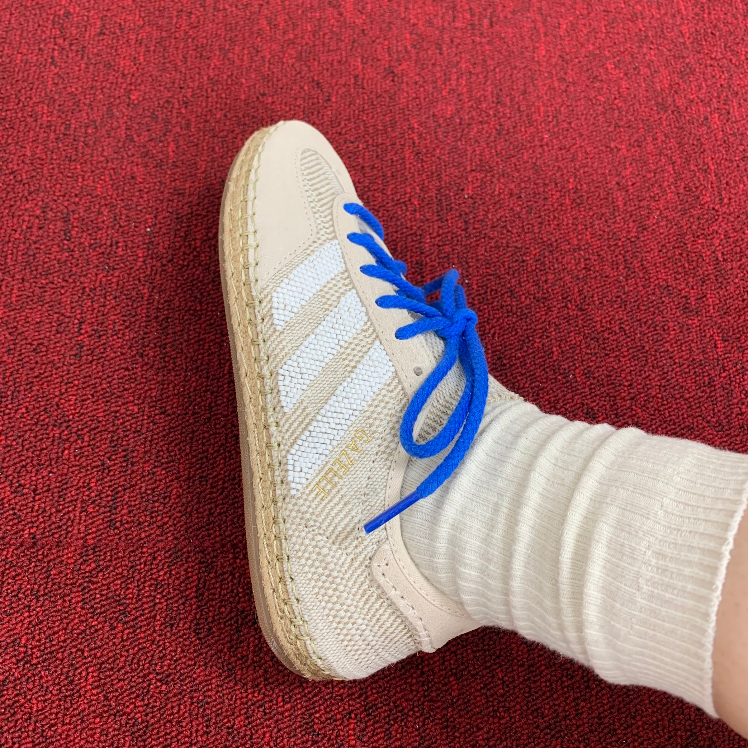 Adidas x Clot Gazelle Halo Ivory Cloud White 착용 스타일 - 1
