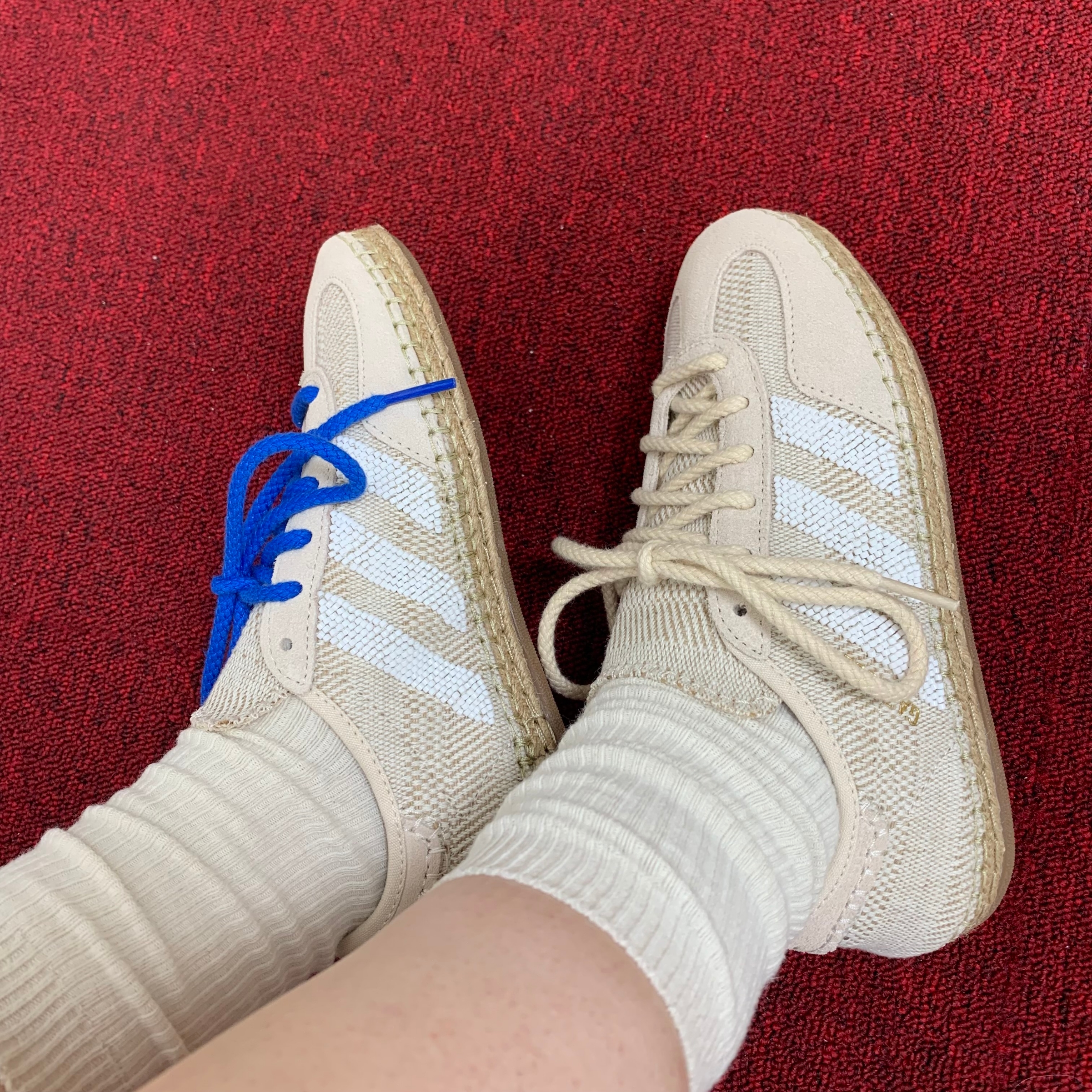 Adidas x Clot Gazelle Halo Ivory Cloud White 착용 스타일 - 5