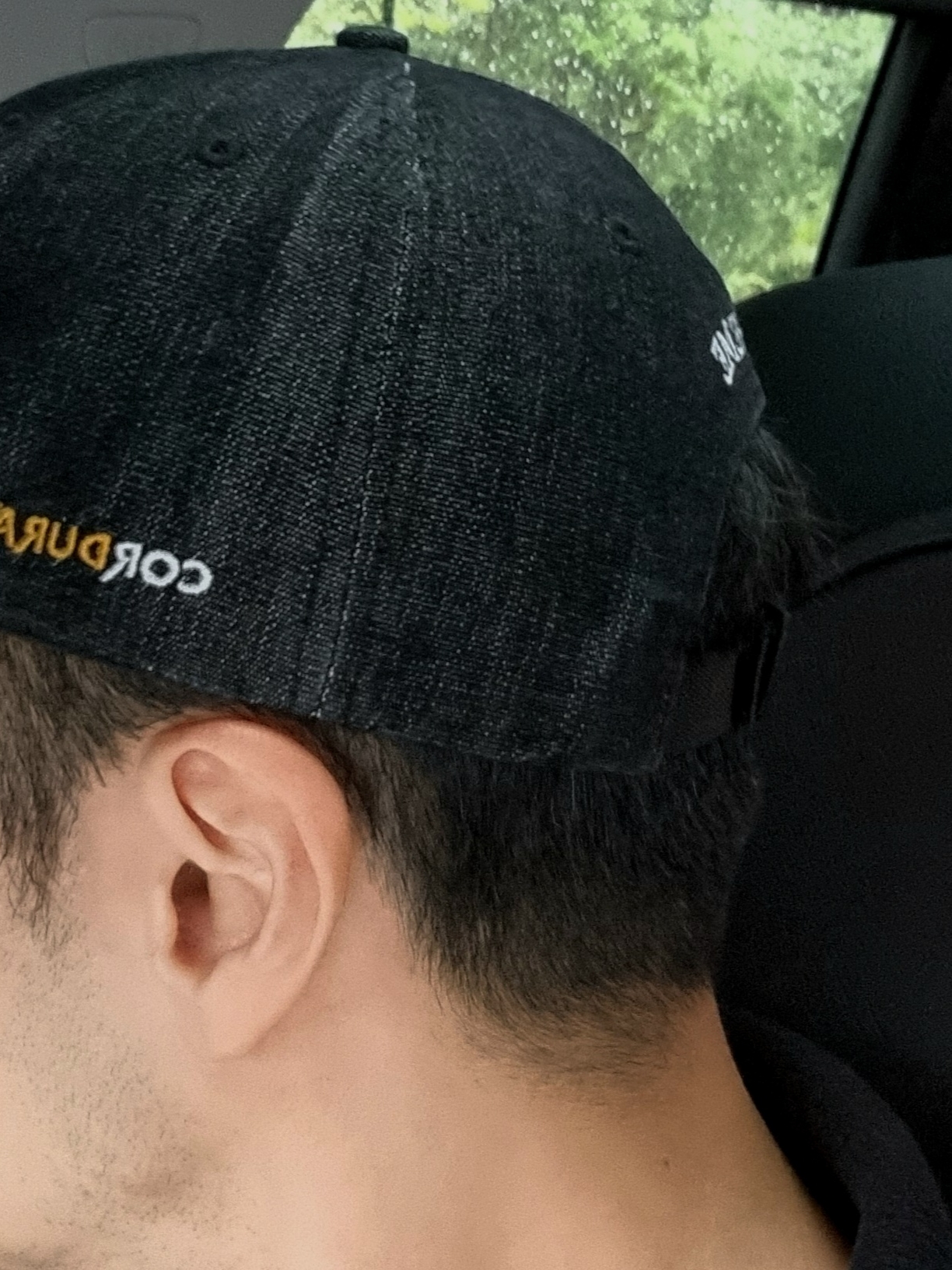 Supreme Cordura Denim Small Box 6-Panel Black - 24SS 착용 스타일