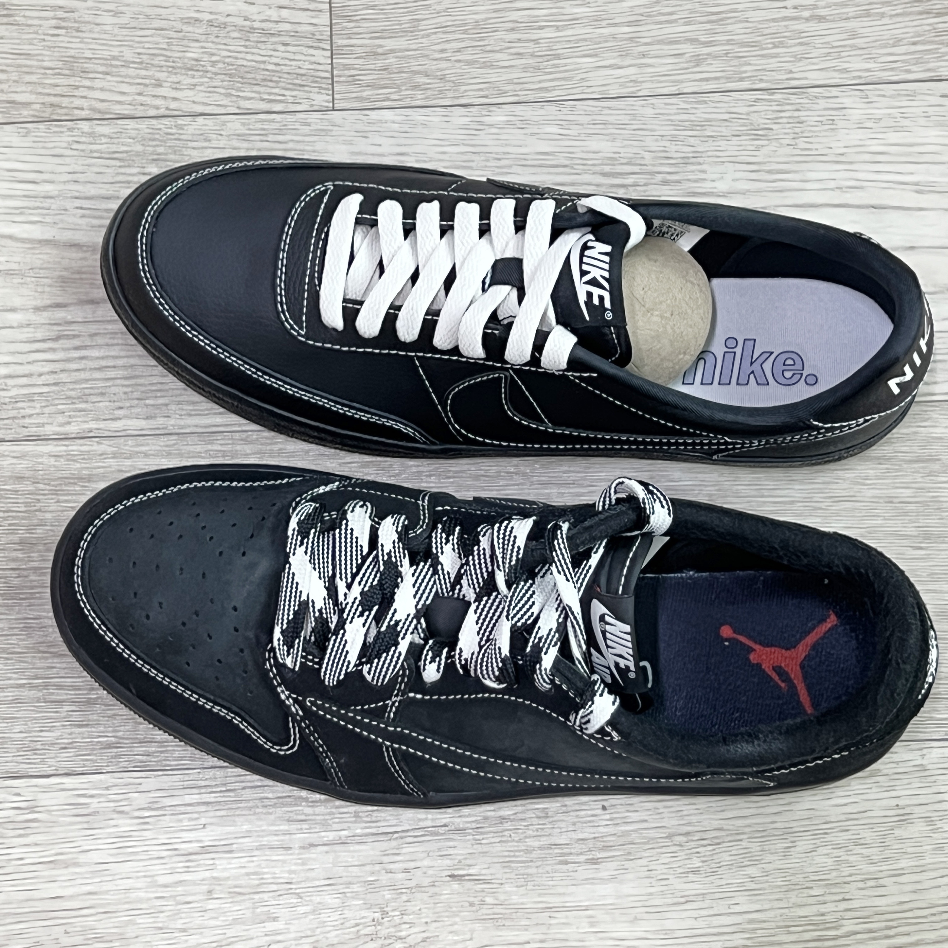 Nike Killshot 2 Black Phantom, Jordan 1 x Travis Scott Retro Low OG SP Black Phantom 착용 스타일 - 7