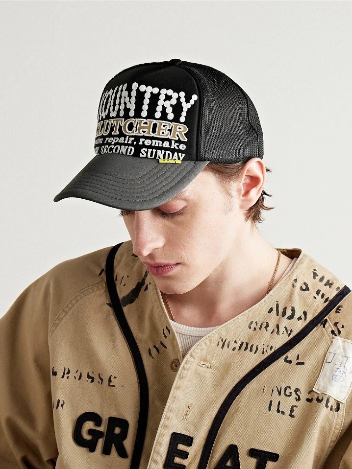 Kapital Kountry Pearl Clutcher Truck Cap Black Grey 착용 스타일