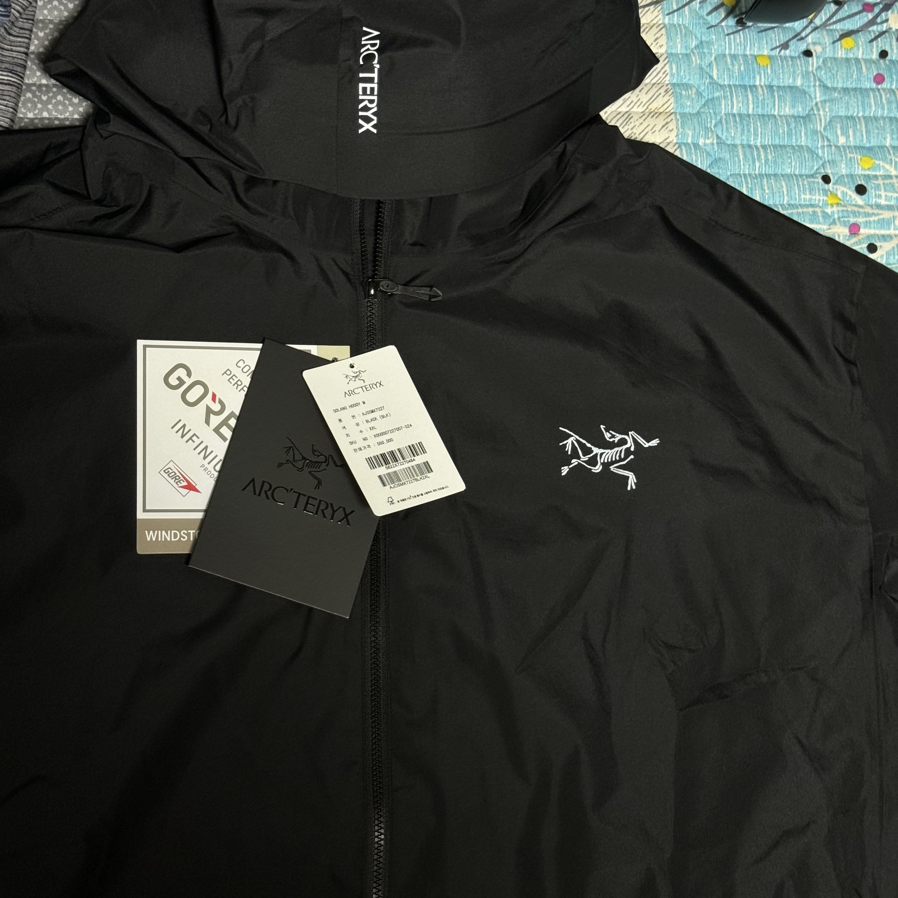 Arc'teryx Solano Hoody Black 착용 스타일