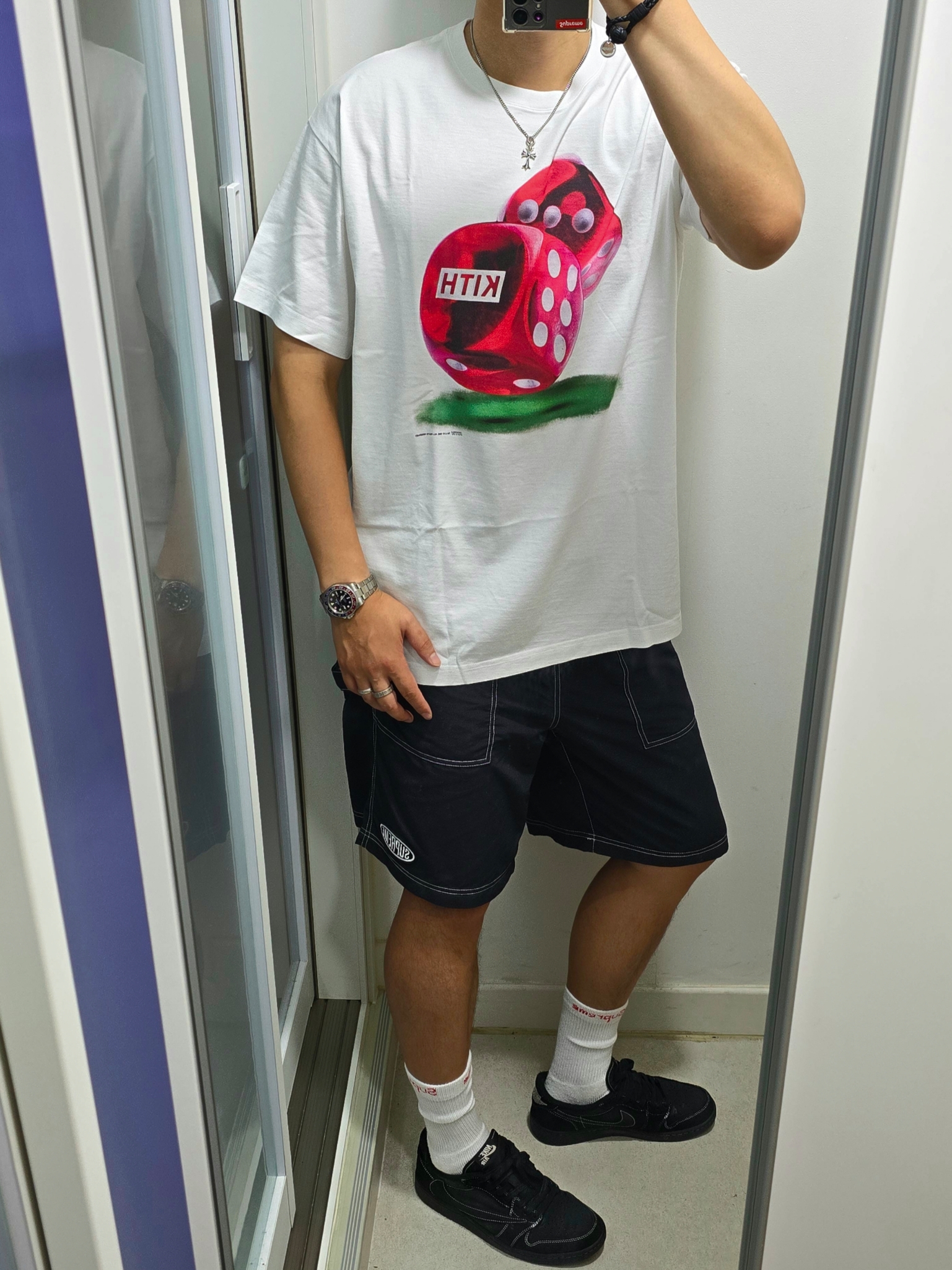 Supreme Nylon Painter Short Black - 24SS, Rolex GMT-Master II 40mm 126710BLRO Black Oyster 착용 스타일