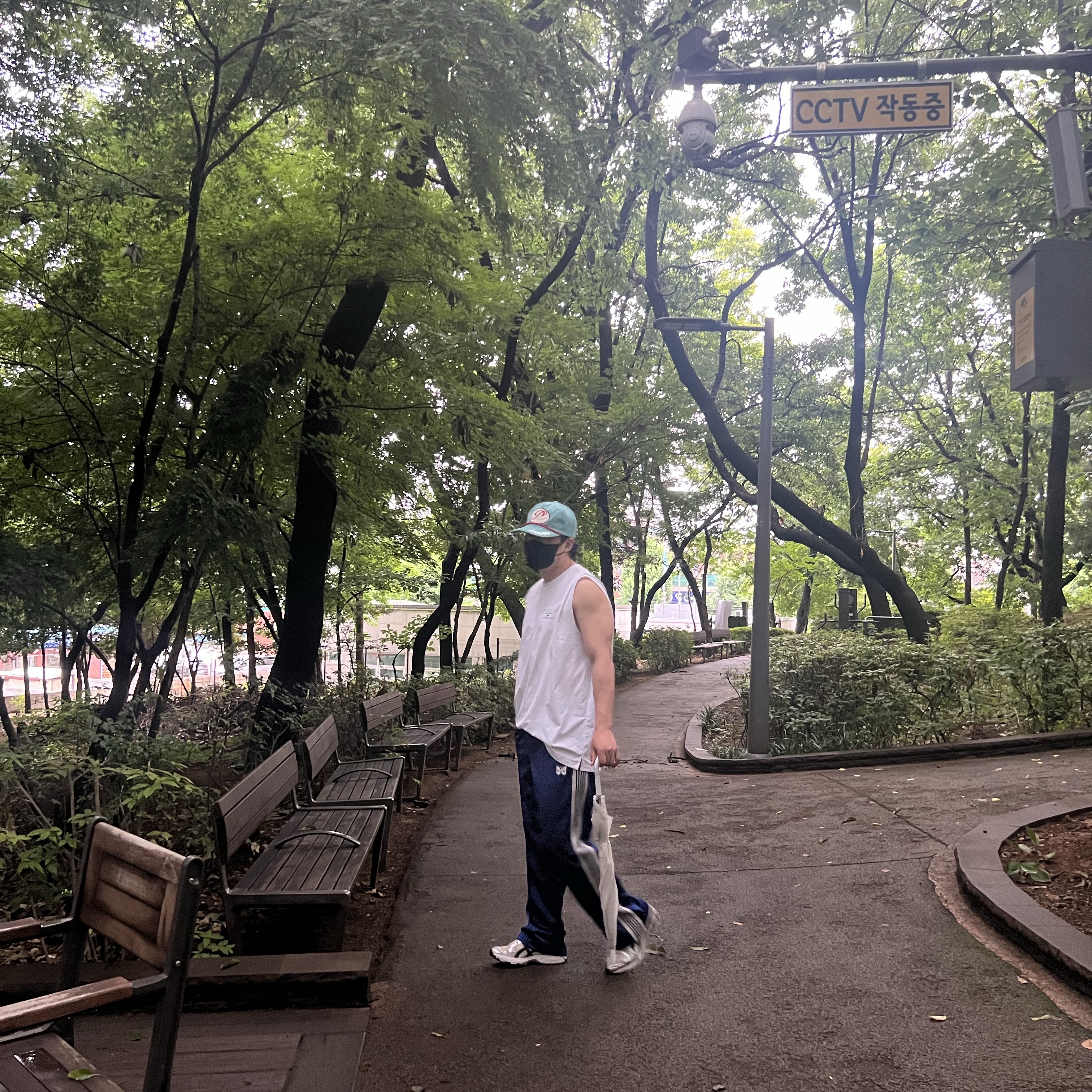 Needles Track Pants Poly Smooth Royal, Peaceminusone 5 Panel Ball Cap #2 Mint 착용 스타일 - 4