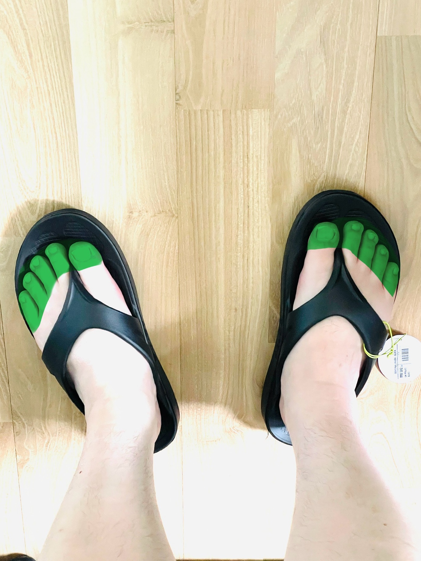 Oofos OOriginal Black 착용 스타일 - 2