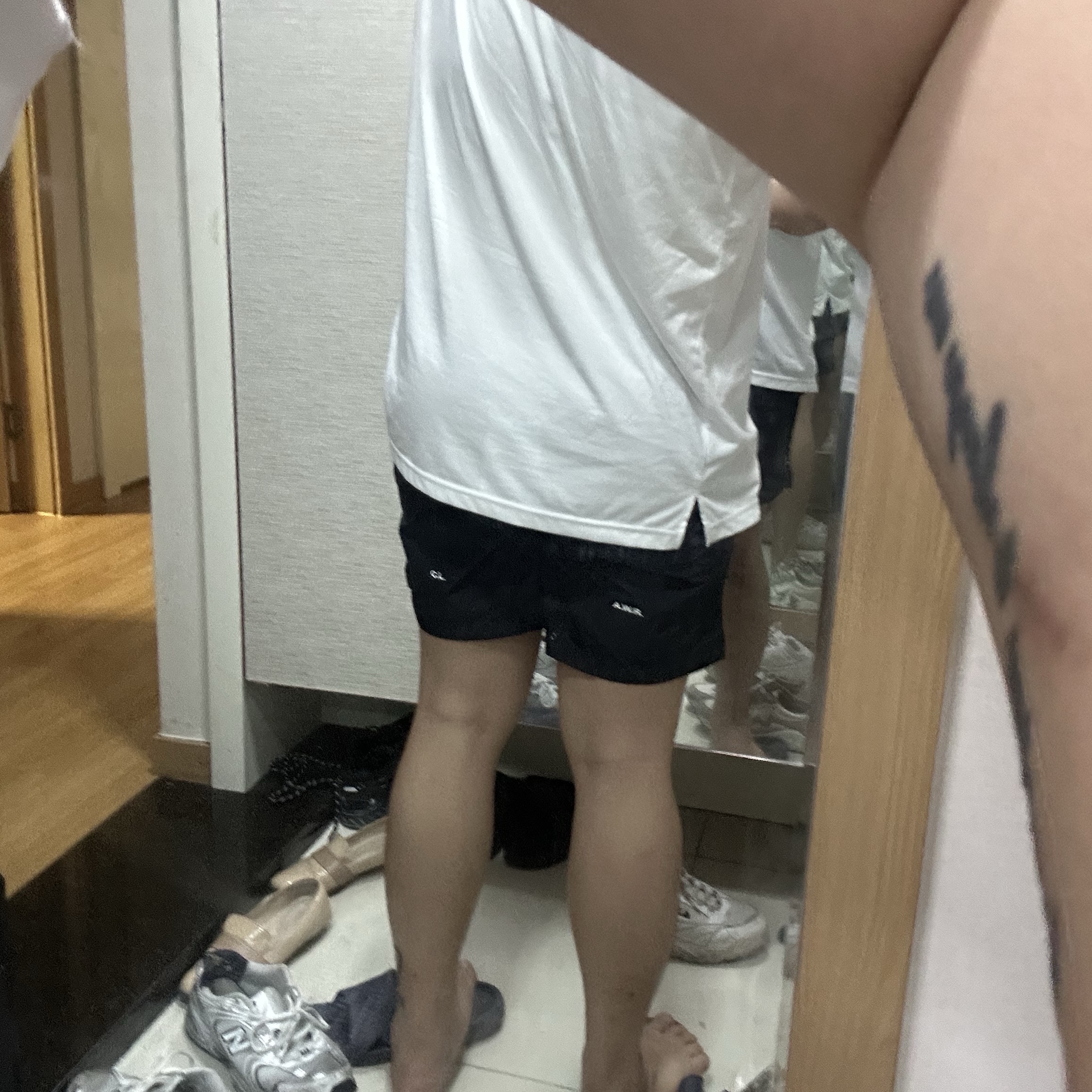 Nike x Drake Nocta Nylon Woven Shorts Black - US/EU 착용 스타일 - 2