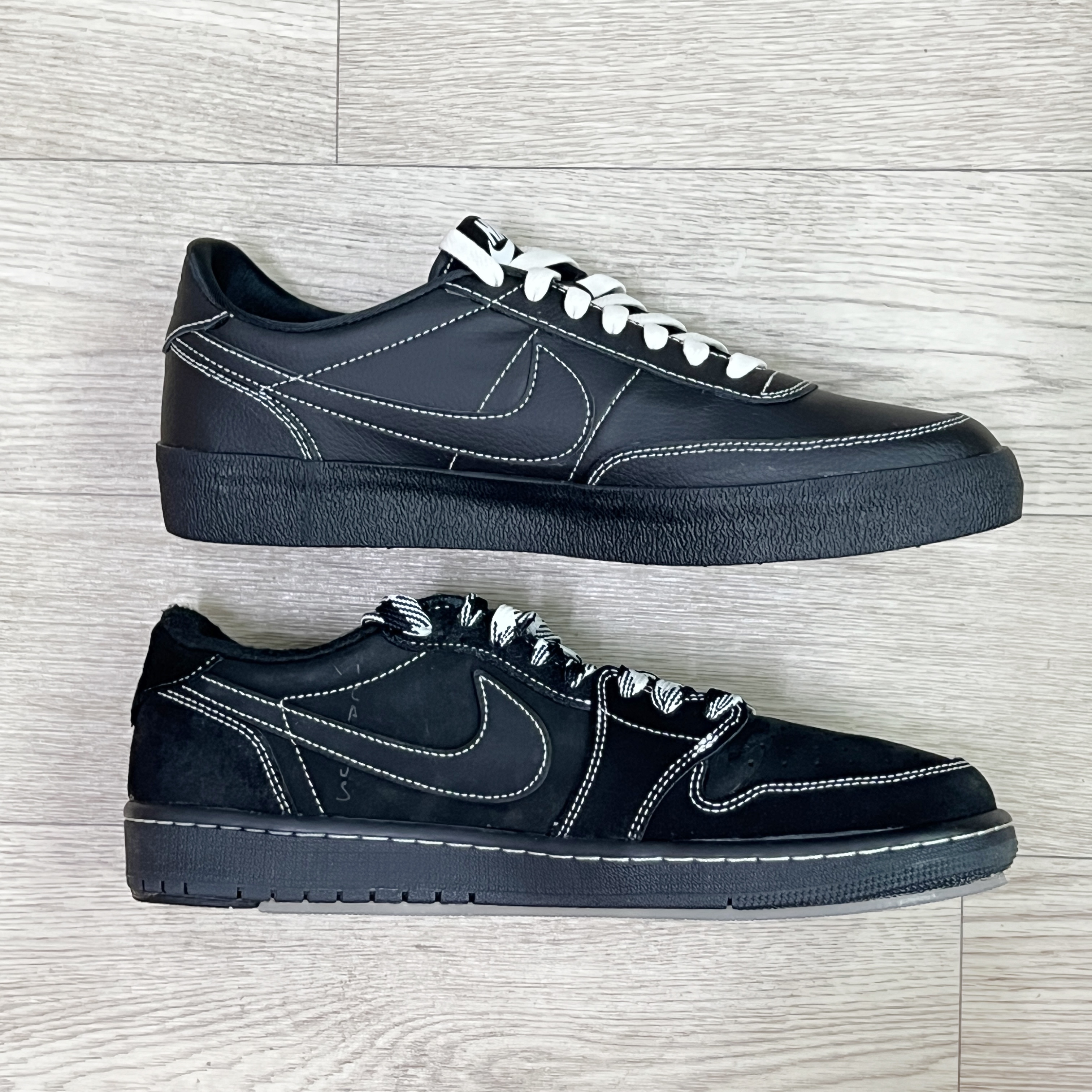 Nike Killshot 2 Black Phantom, Jordan 1 x Travis Scott Retro Low OG SP Black Phantom 착용 스타일 - 5