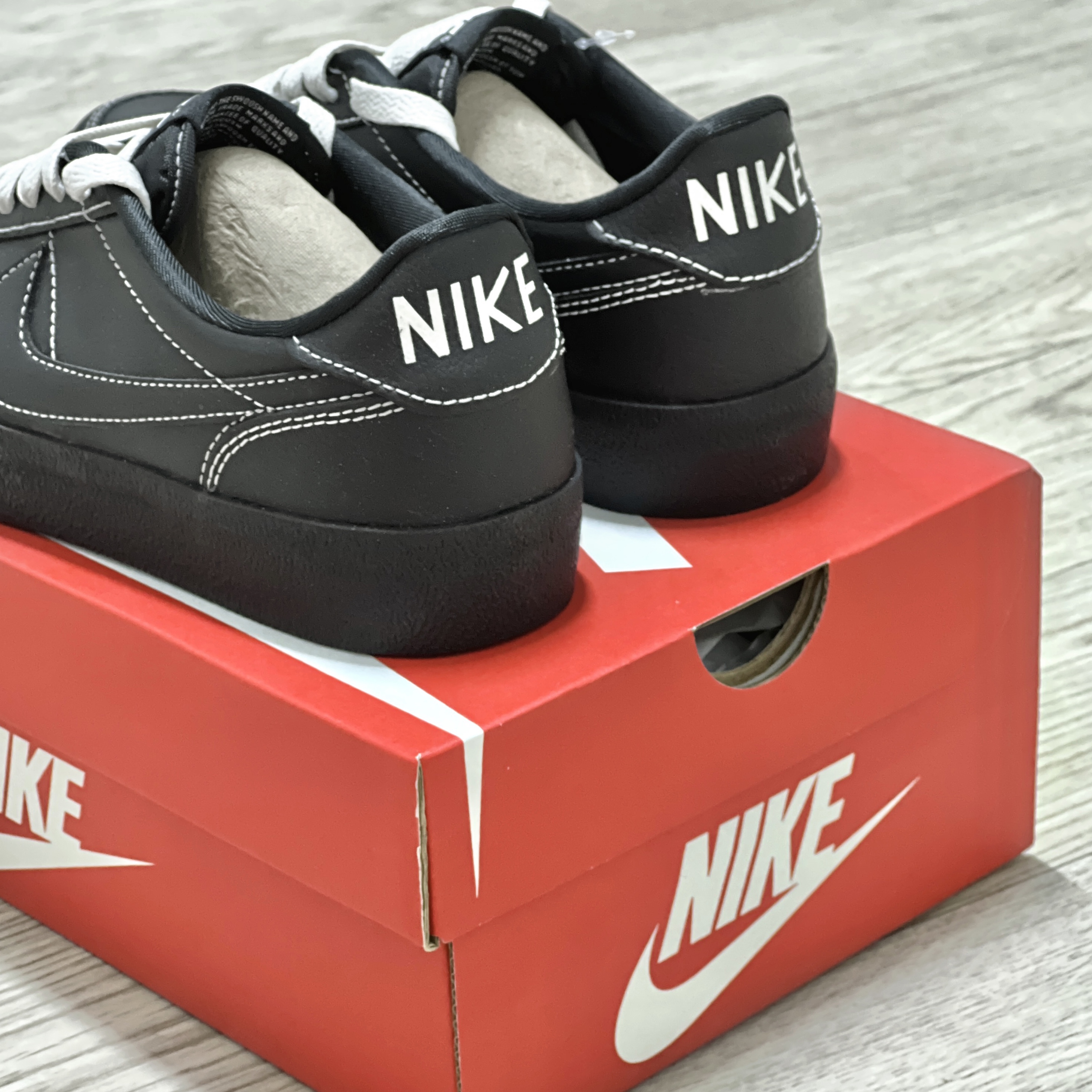 Nike Killshot 2 Black Phantom, Jordan 1 x Travis Scott Retro Low OG SP Black Phantom 착용 스타일 - 4