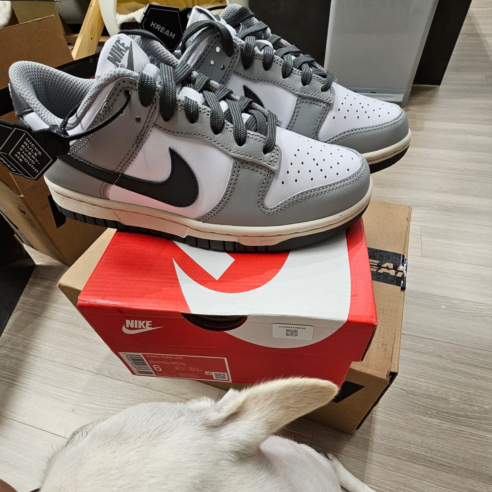 (W) Nike Dunk Low Light Smoke Grey 착용 스타일
