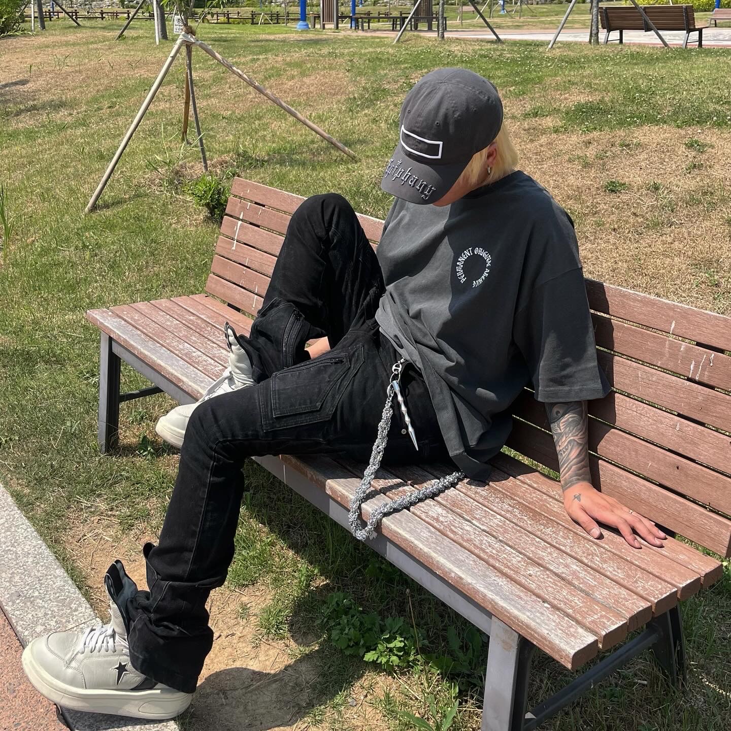 Converse x Drkshdw Turbowpn Pelican 착용 스타일 - 6
