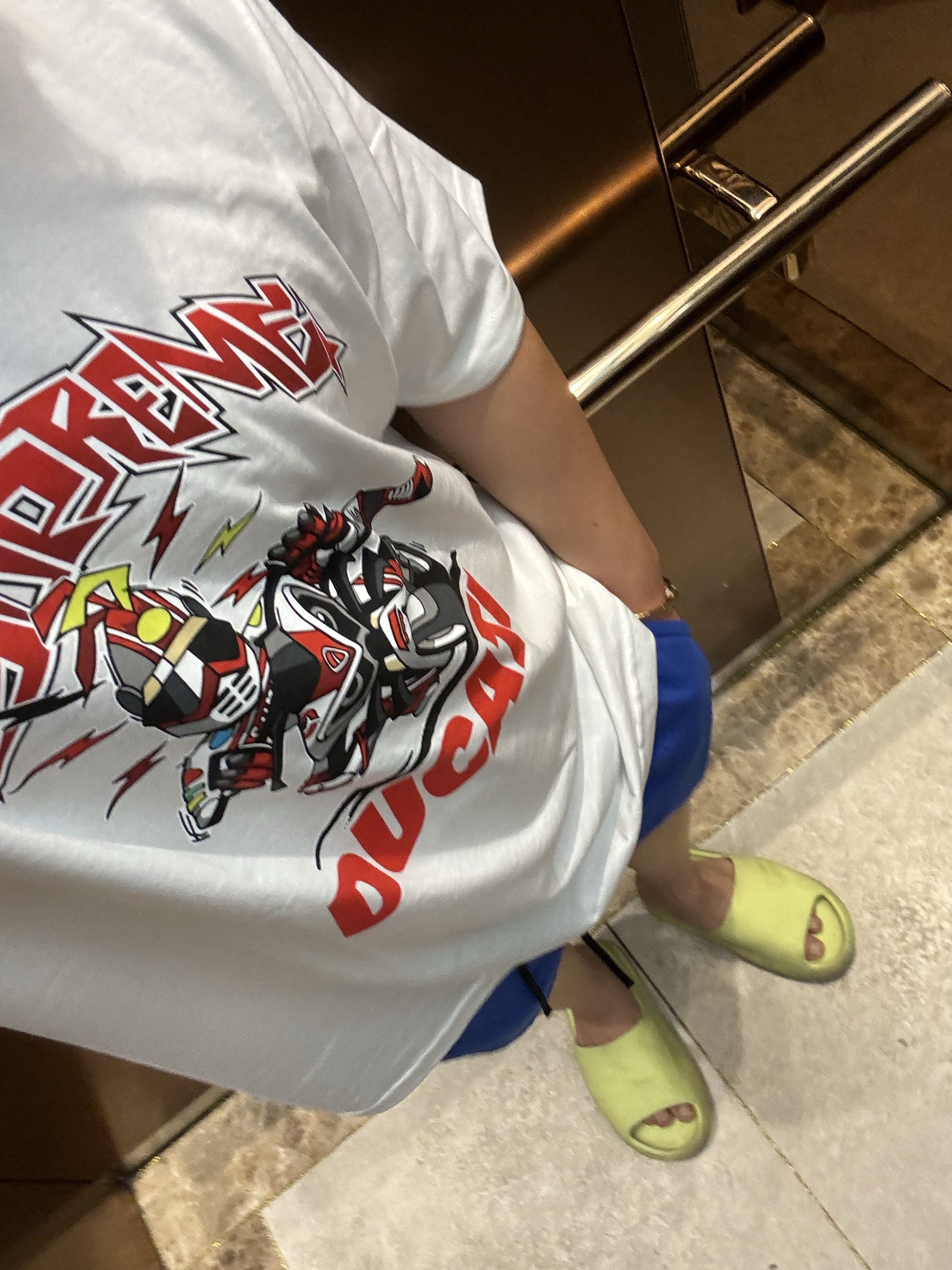 Supreme x Ducati Bike T-Shirt White - 24SS 착용 스타일 - 1