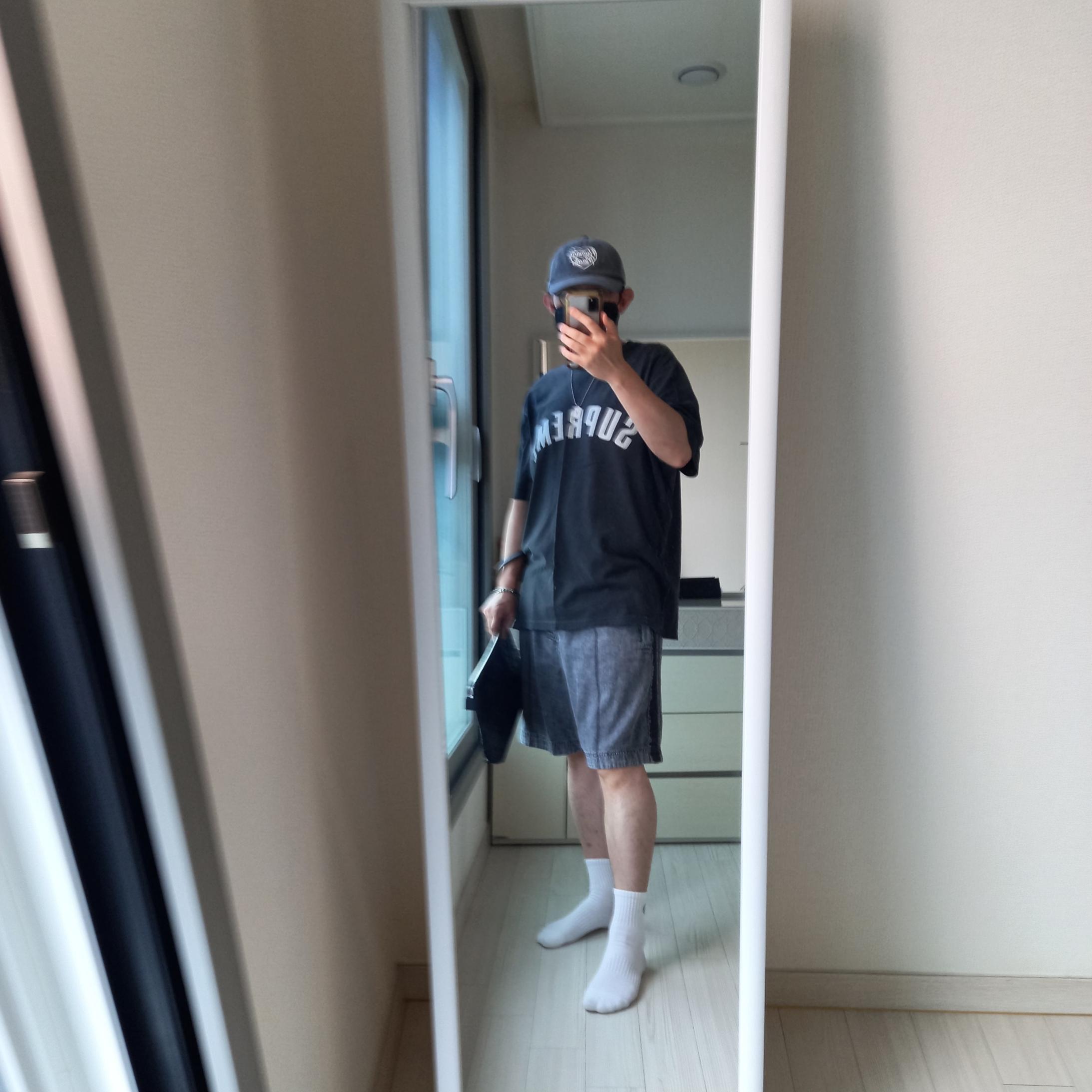 Human Made 6 Panel Cap #1 Black, Supreme Cracked Arc S/S Top Black - 24SS ์ฐฉ์ฉ ์คํ์ผ - 3