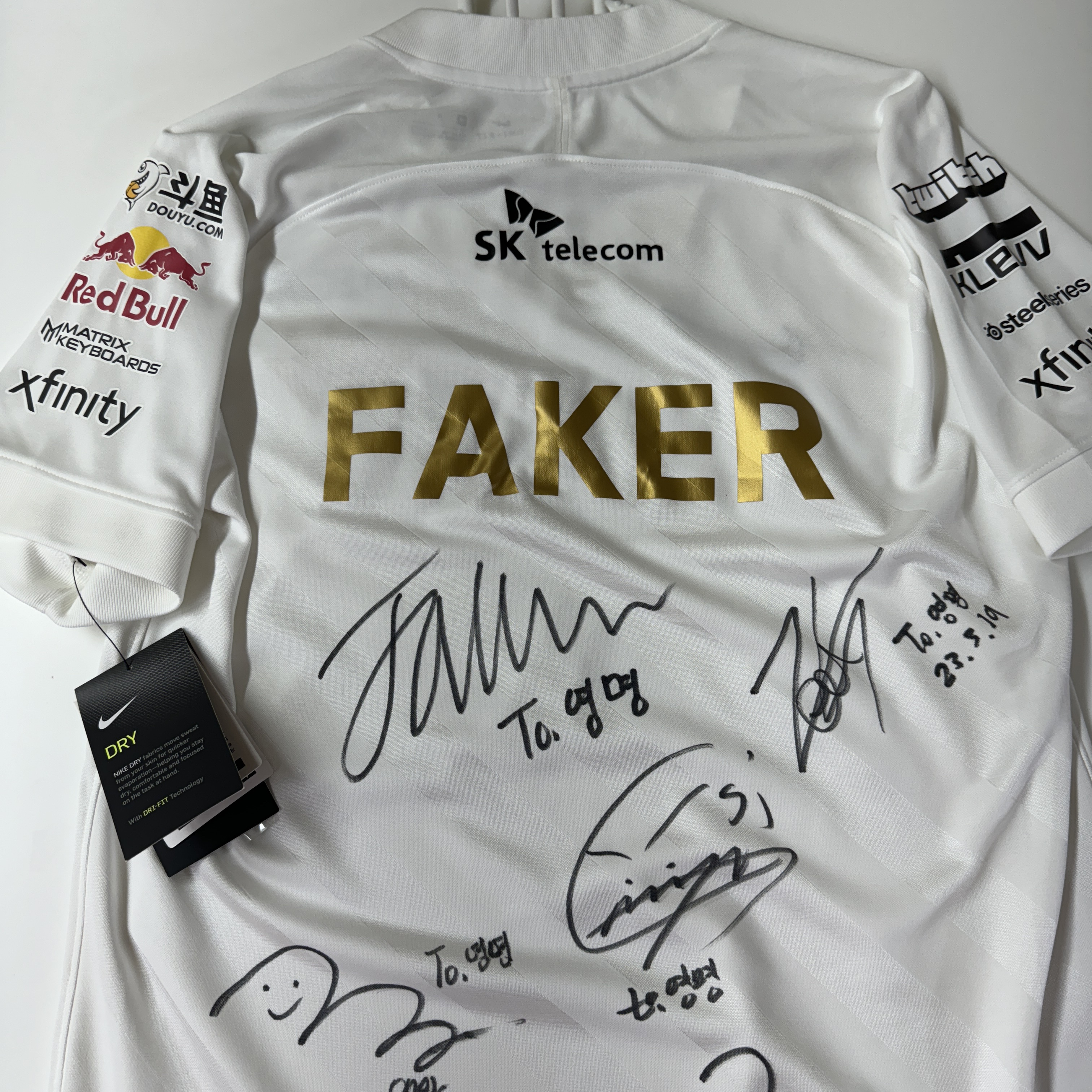 T1 2021 Worlds Jersey White 착용 스타일 - 4