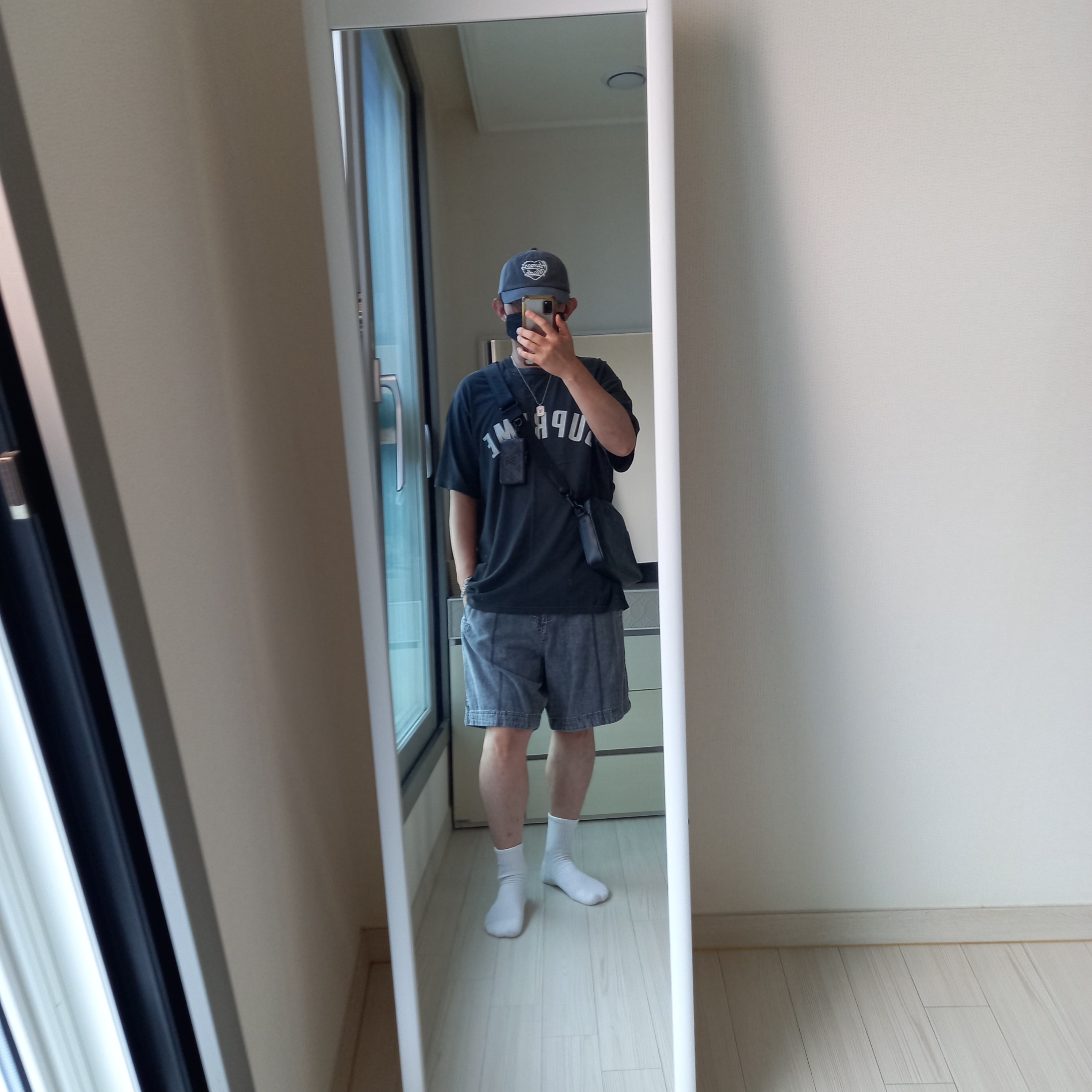 Human Made 6 Panel Cap #1 Black, Supreme Cracked Arc S/S Top Black - 24SS ์ฐฉ์ฉ ์คํ์ผ - 4
