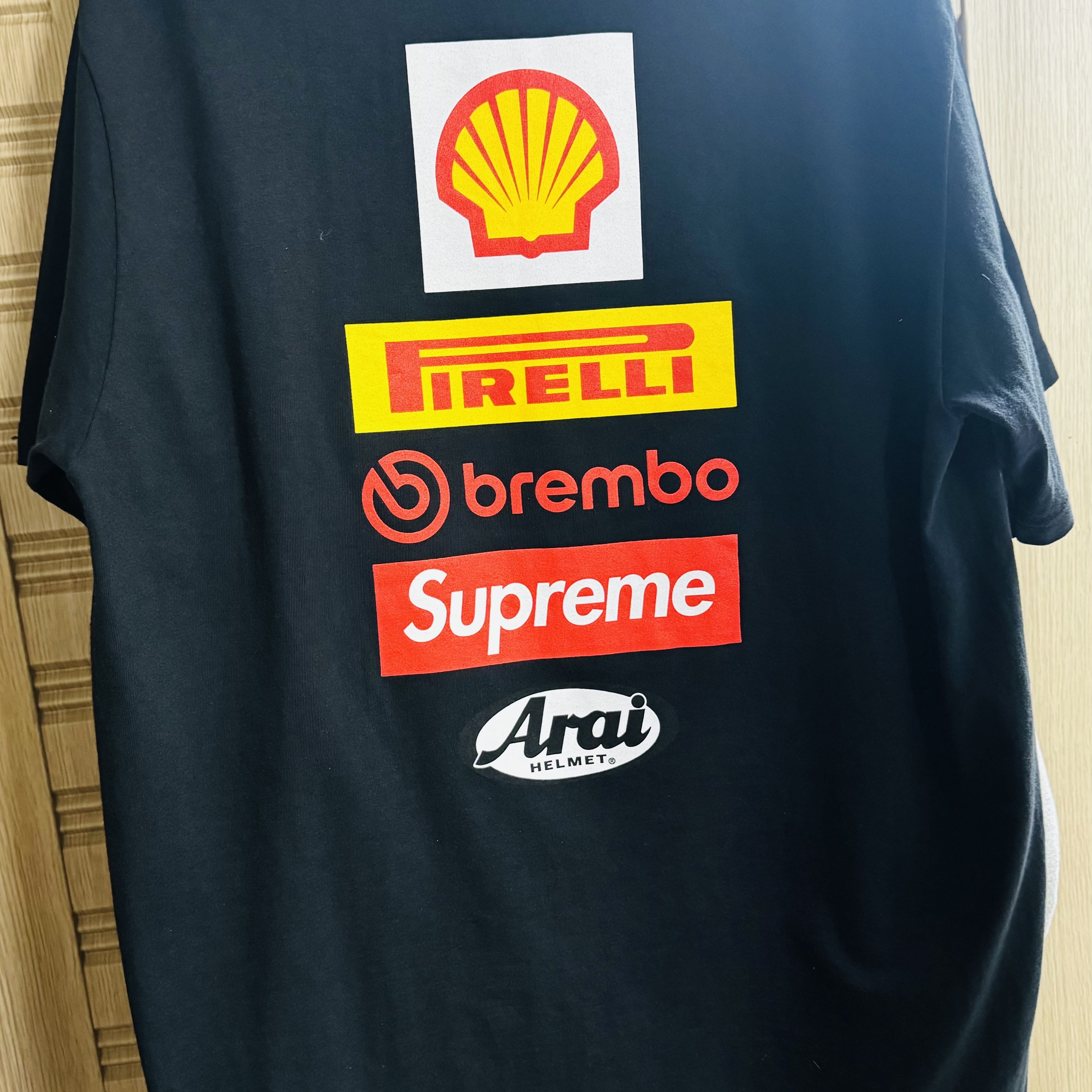 Supreme x Ducati Logos T-Shirt Black - 24SS 착용 스타일