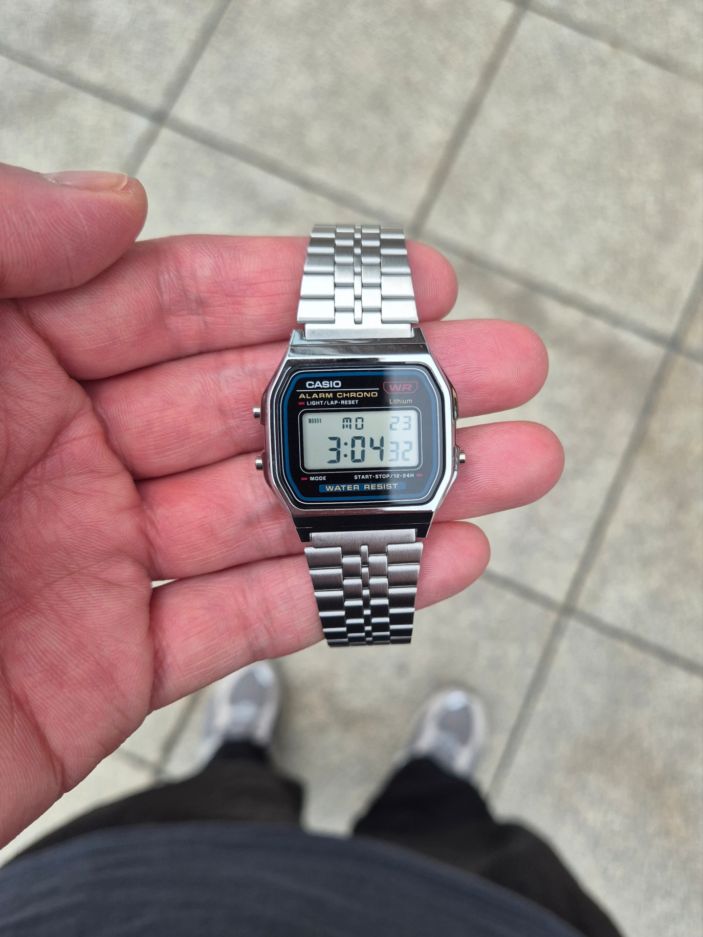Casio A159W-N1 착용 스타일