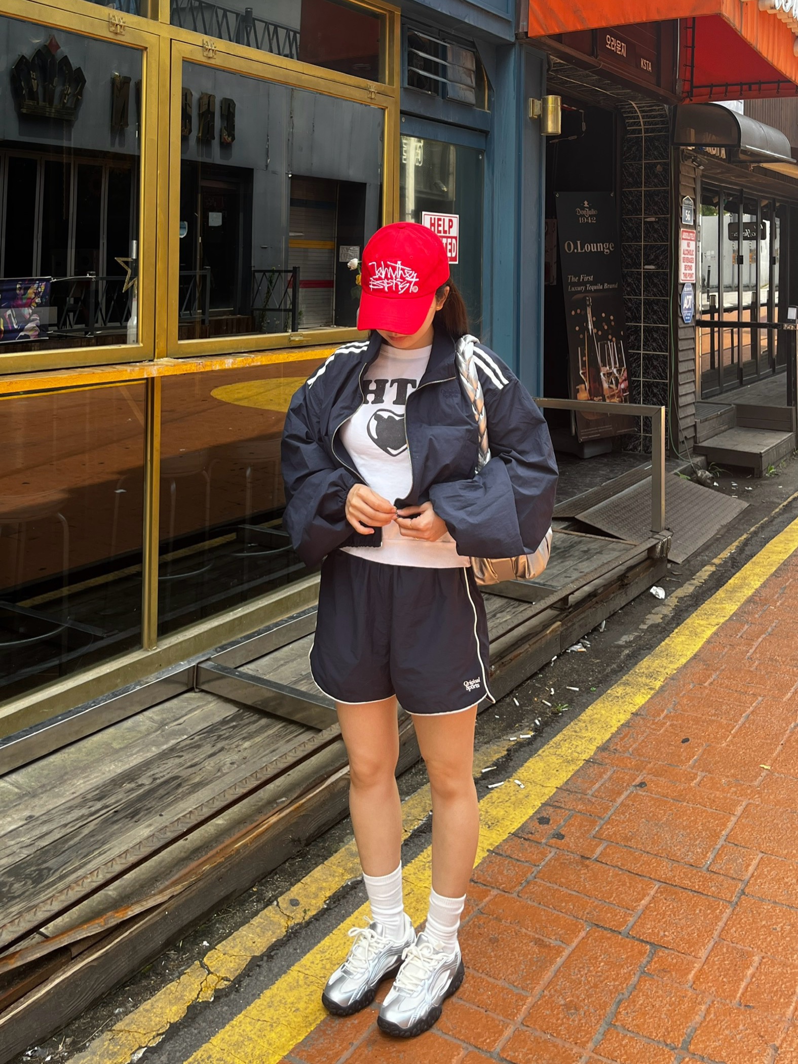 Fila Echappe MS Silver Moon 착용 스타일 - 2