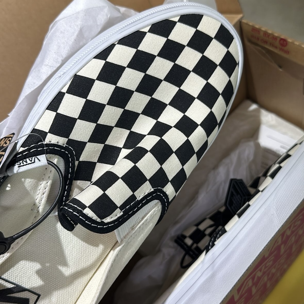Vans Classic Slip-On Mule Checkerboard Black White 착용 스타일