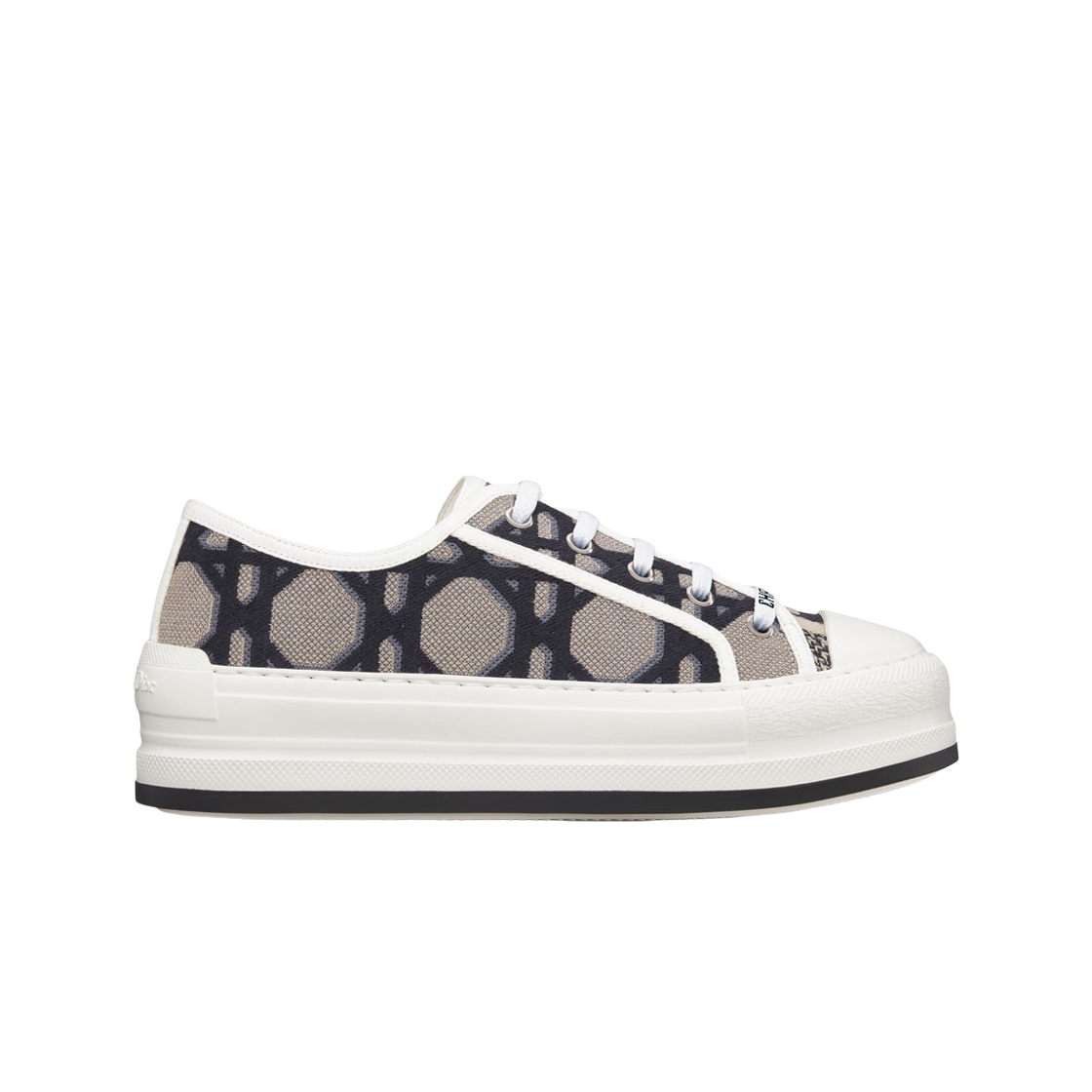 (W) Dior Walk'N'Dior Sneakers Macrocannage Deep Blue Beige 상세 이미지 1